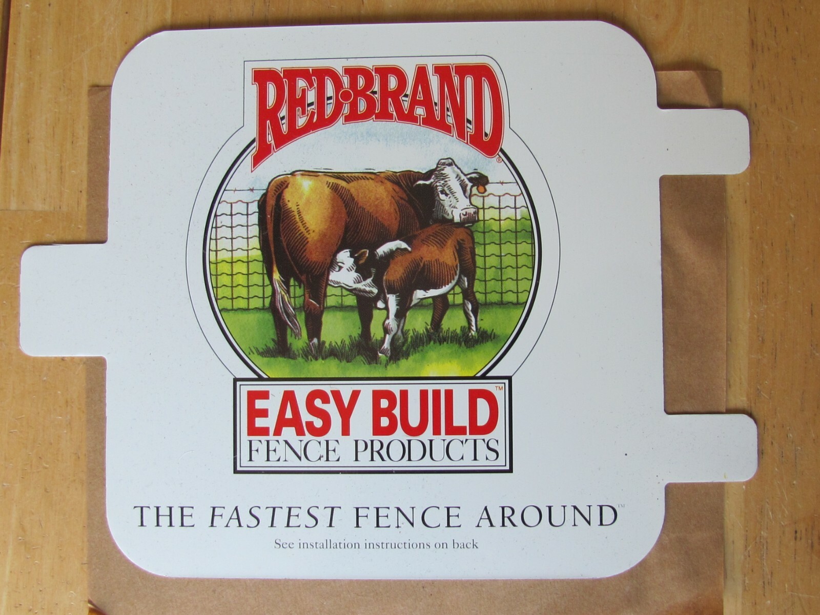 SET OF 3 METAL FARM SIGNS 6″ FENCE REDBRAND KEYSTONE STEEL WIRE PEORIA IL CATTLE