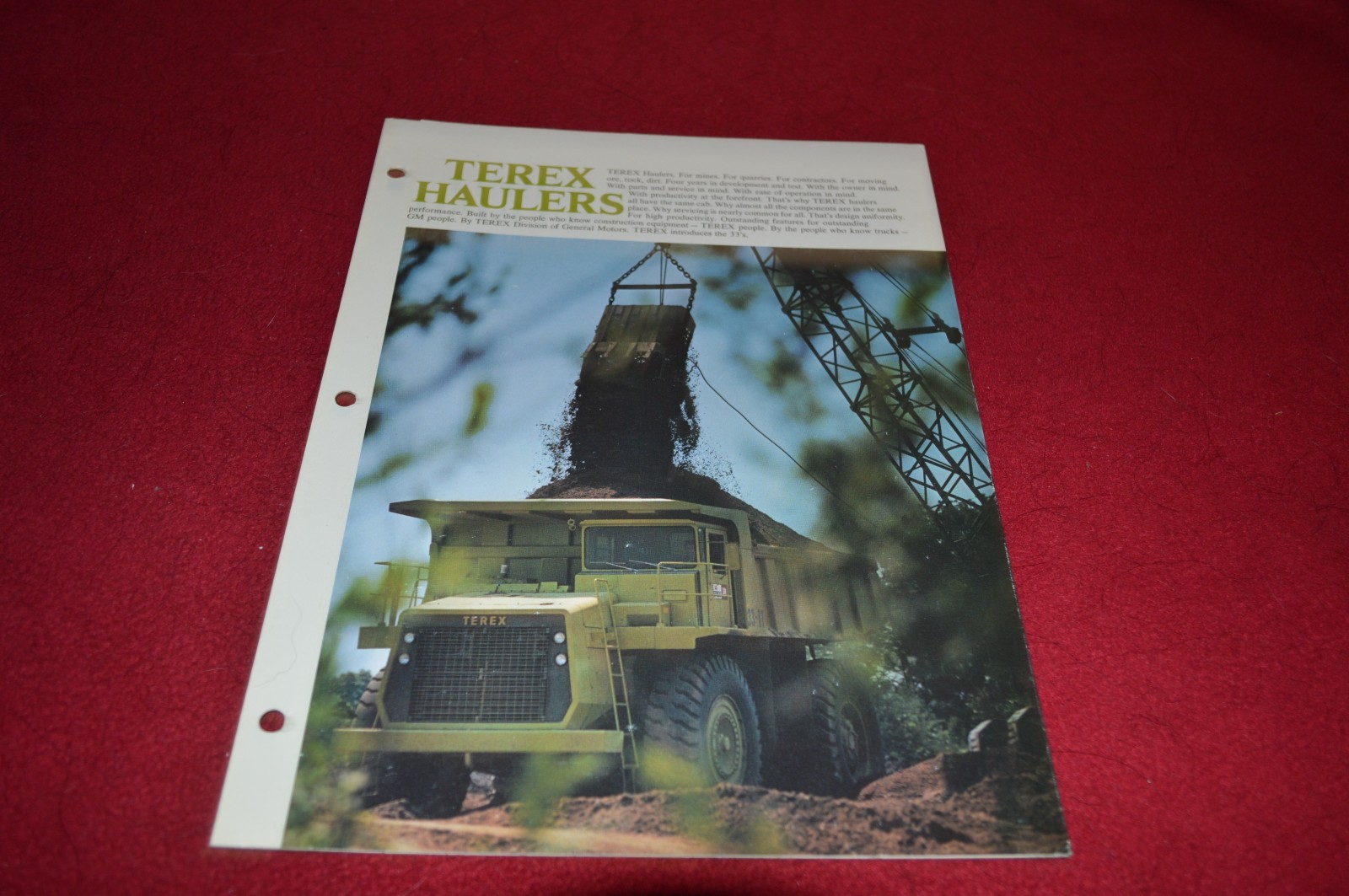 Terex Rock Haul Truck Buyer Guide 1980 Dealer’s Brochure DCPA4 ver2