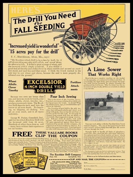 1917 Excelsior Drill of Springfield, OhiO NEW METAL SIGN: 12 x 16″ Ships Free