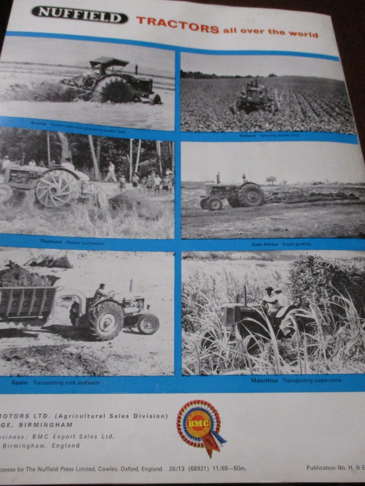 Nuffield 10/42, 10/60 Tractors Sales/Specifications Brochure 1965