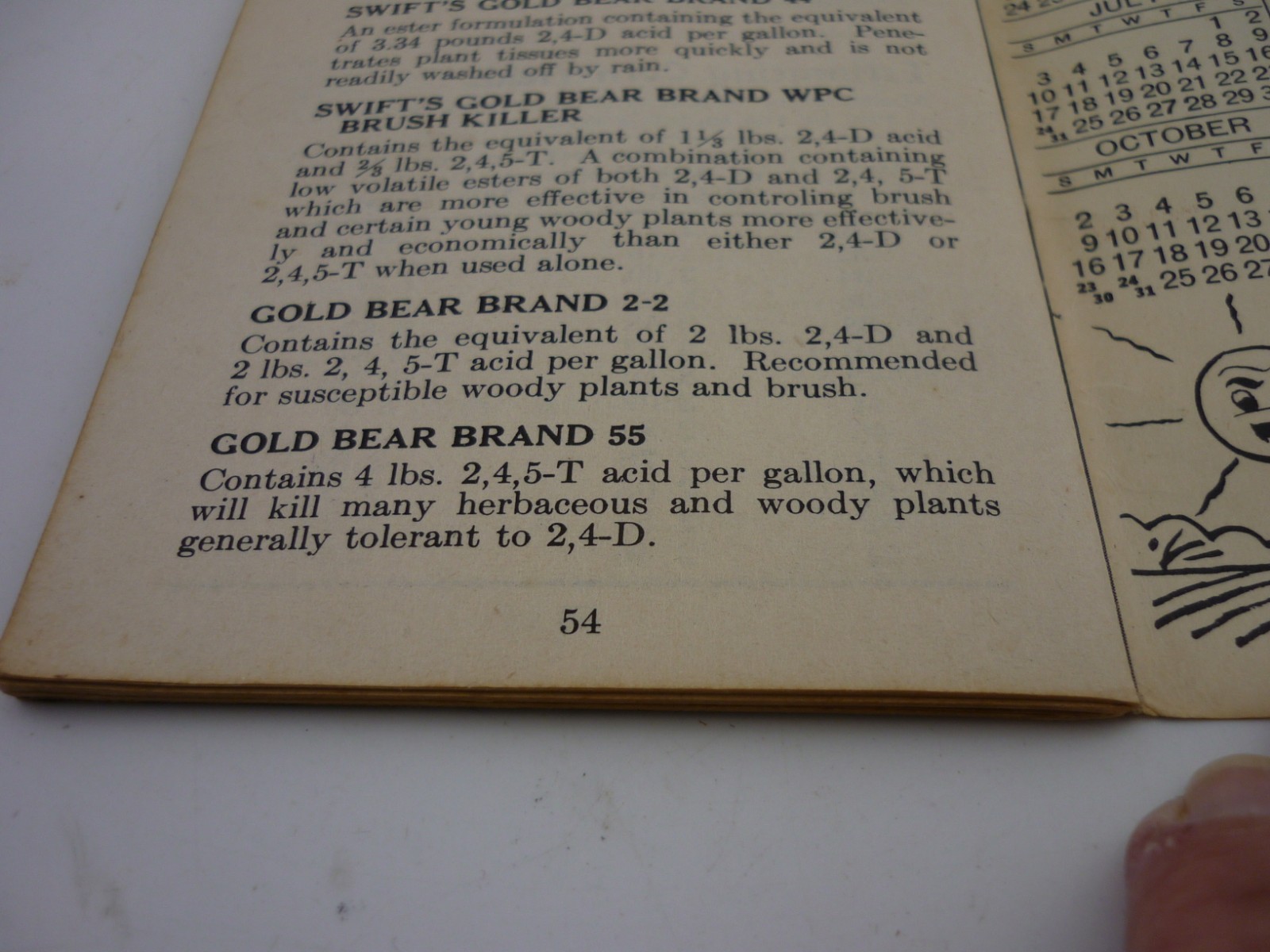 1955 Swift’s Red Steer Memo Book Farm Advertising Fertilizer Calendar