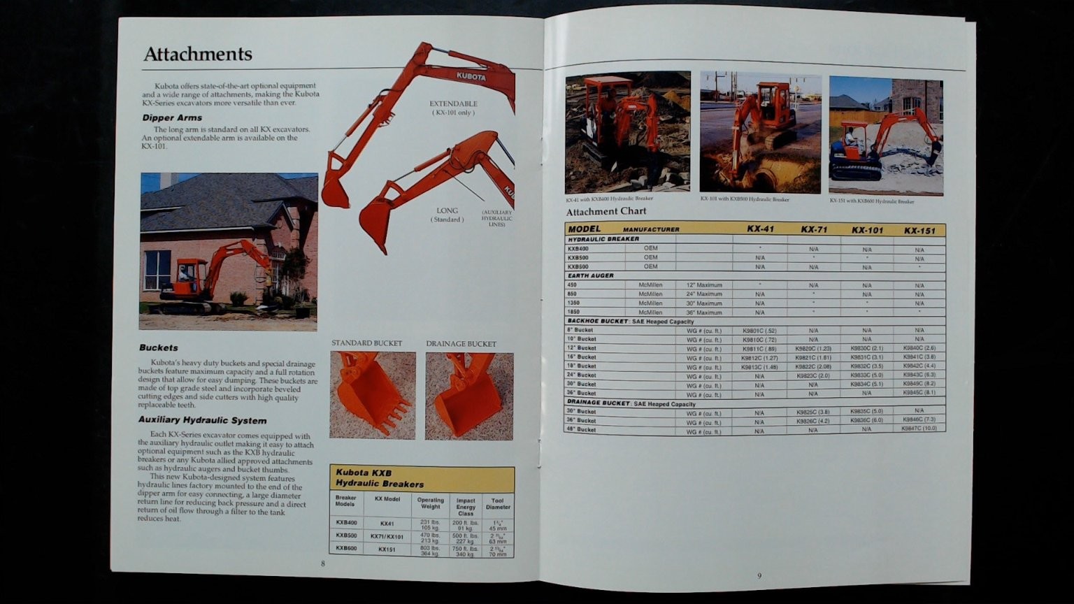Kubota New KX-Series Excavators Brochure KX-41 KX-71 KX-101 KX-151