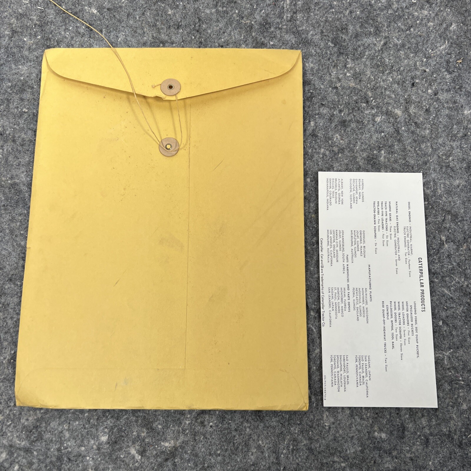 Equipment Brochure – Caterpillar – 910 – Wheel Loader – c1970’s with Envelope