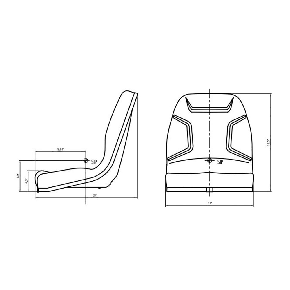 34159-18400 Black Vinyl Seat Fits Kubota B1550 B1700 B1750 B20 B2100 B2150 B2400
