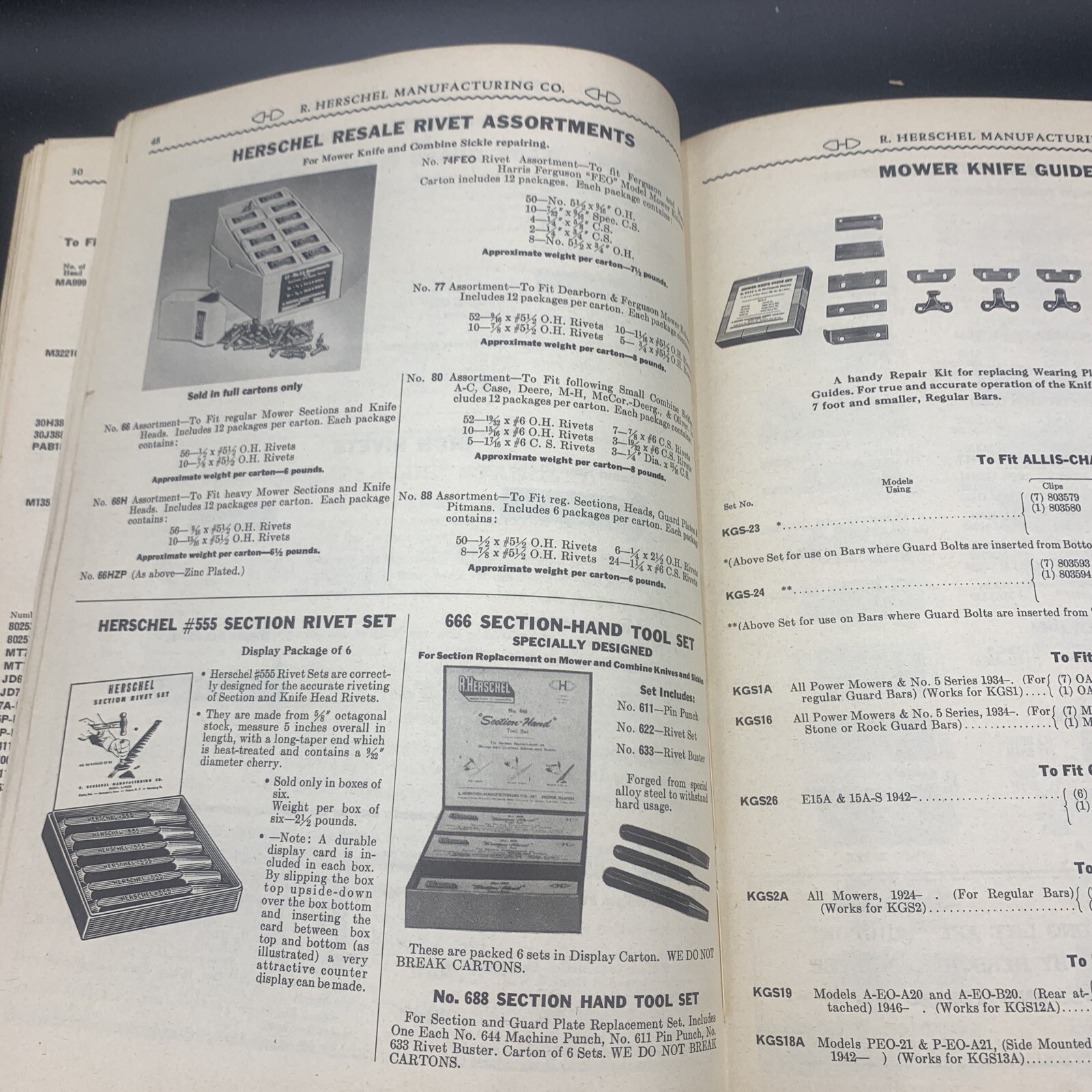 1959 Des Moines Iron Co Repair Parts Catalog Mowers/Combines/Swathers/Harvester
