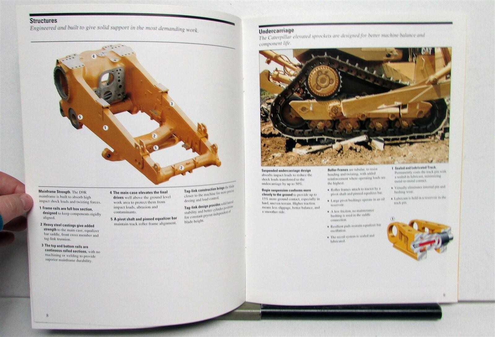 1996 Caterpillar D9R Track Type Tractor Specs Construction Sales Brochure