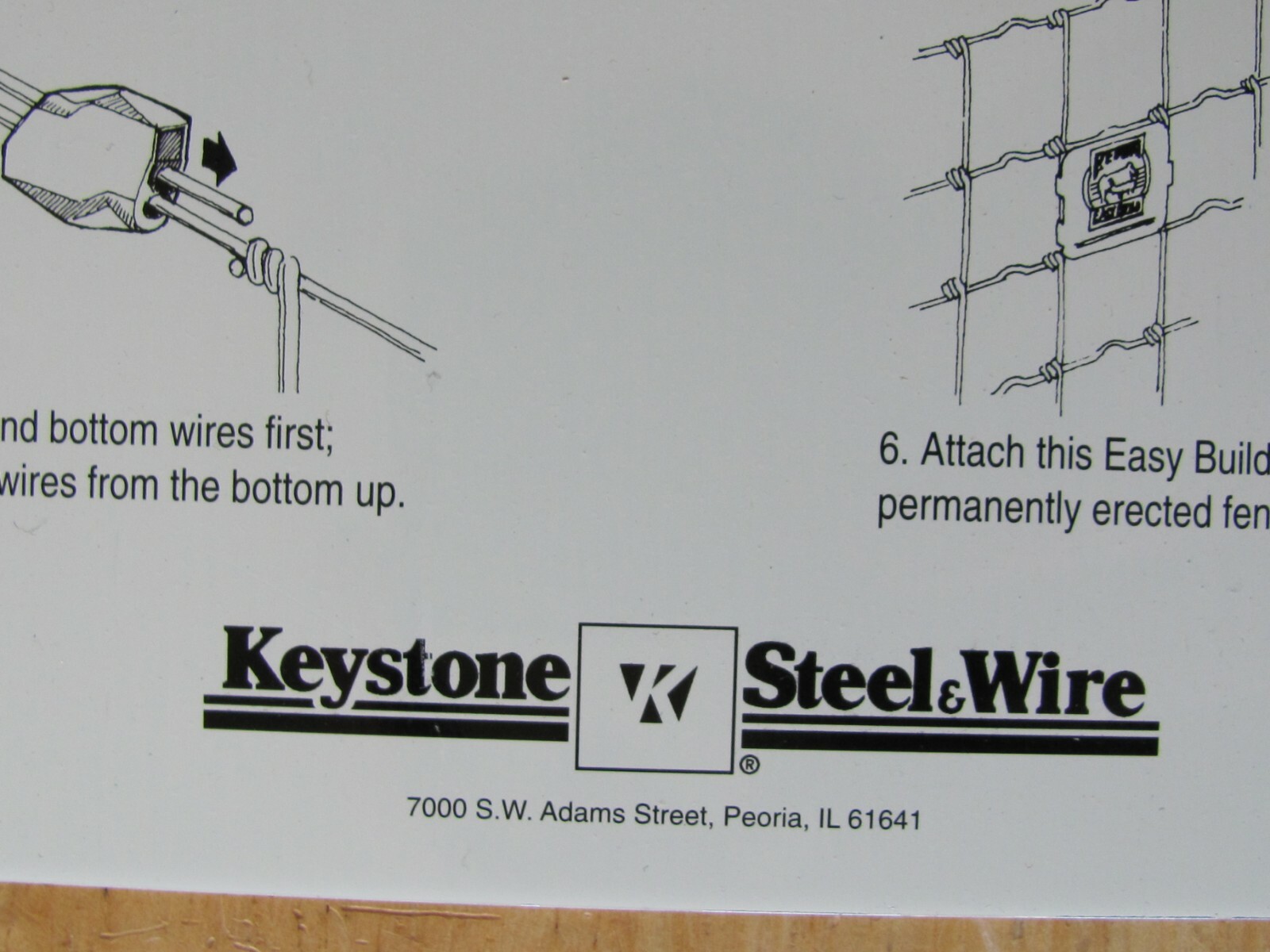 SET OF 3 METAL FARM SIGNS 6″ FENCE REDBRAND KEYSTONE STEEL WIRE PEORIA IL CATTLE