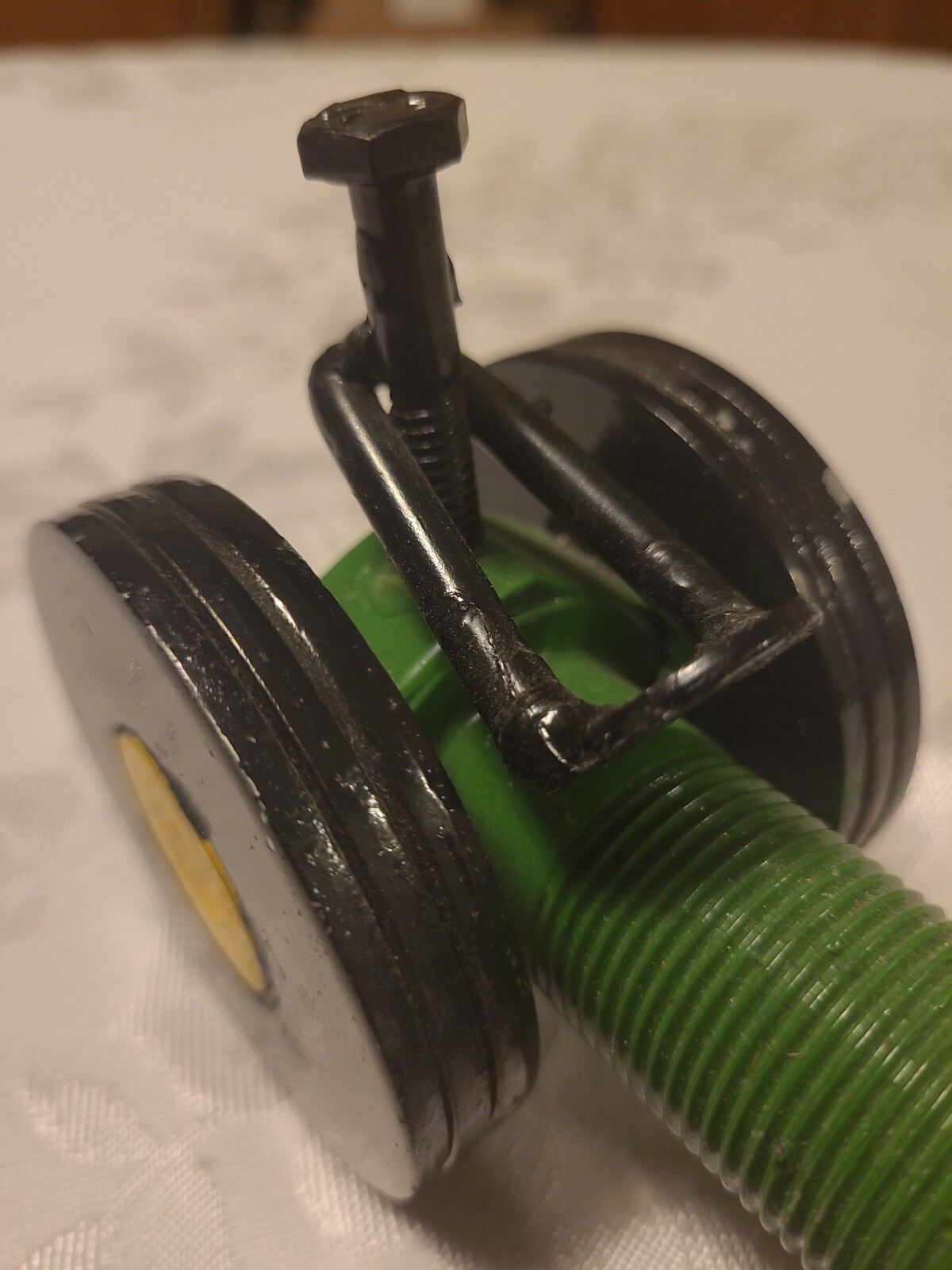 Custom Handmade Farm Tractor Scrap Bolts & Nuts – Black, Green 3 1/2″ H x 5″ L