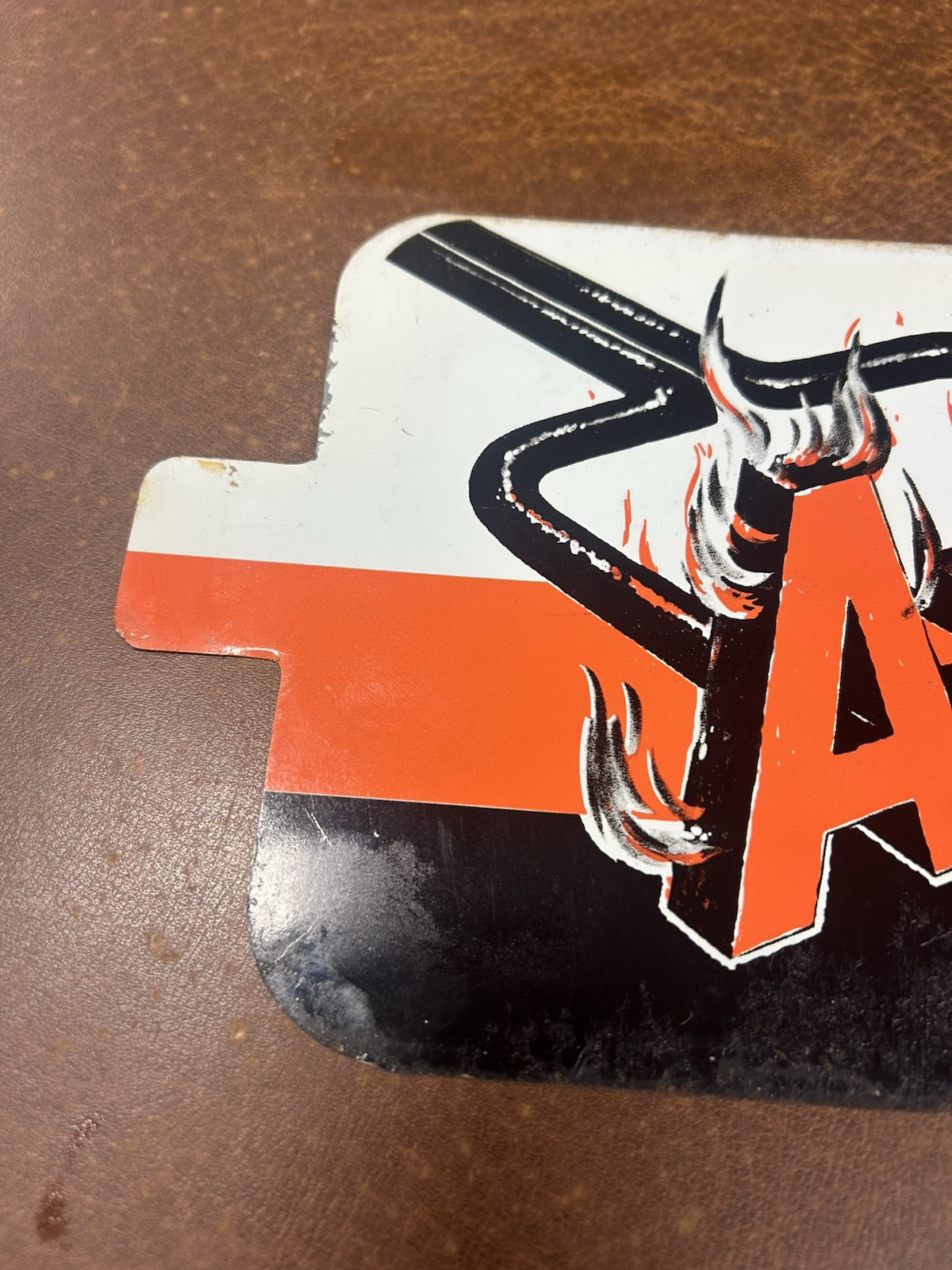 Original A to Z BRAND SHEFFIELD FENCE SIGN Double Sided 70’s 80’s NOS