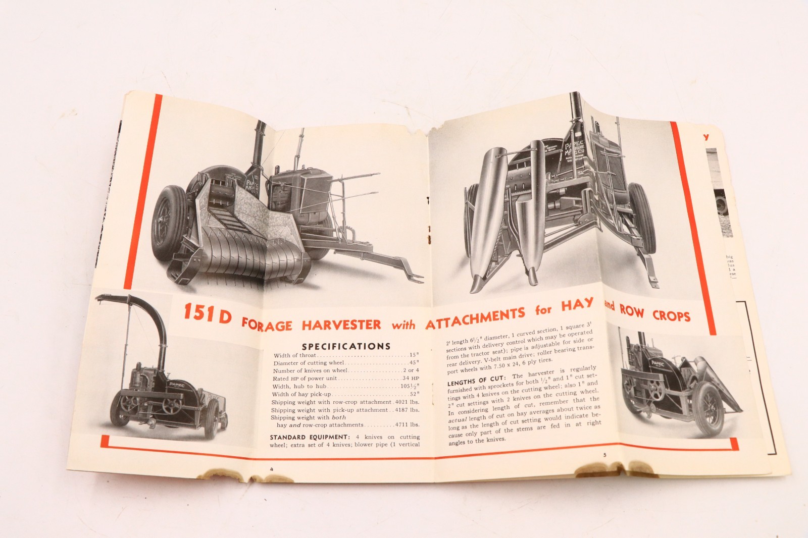 Papec No. 151 D Forage Harvester Crop Blower Advertising Brochure