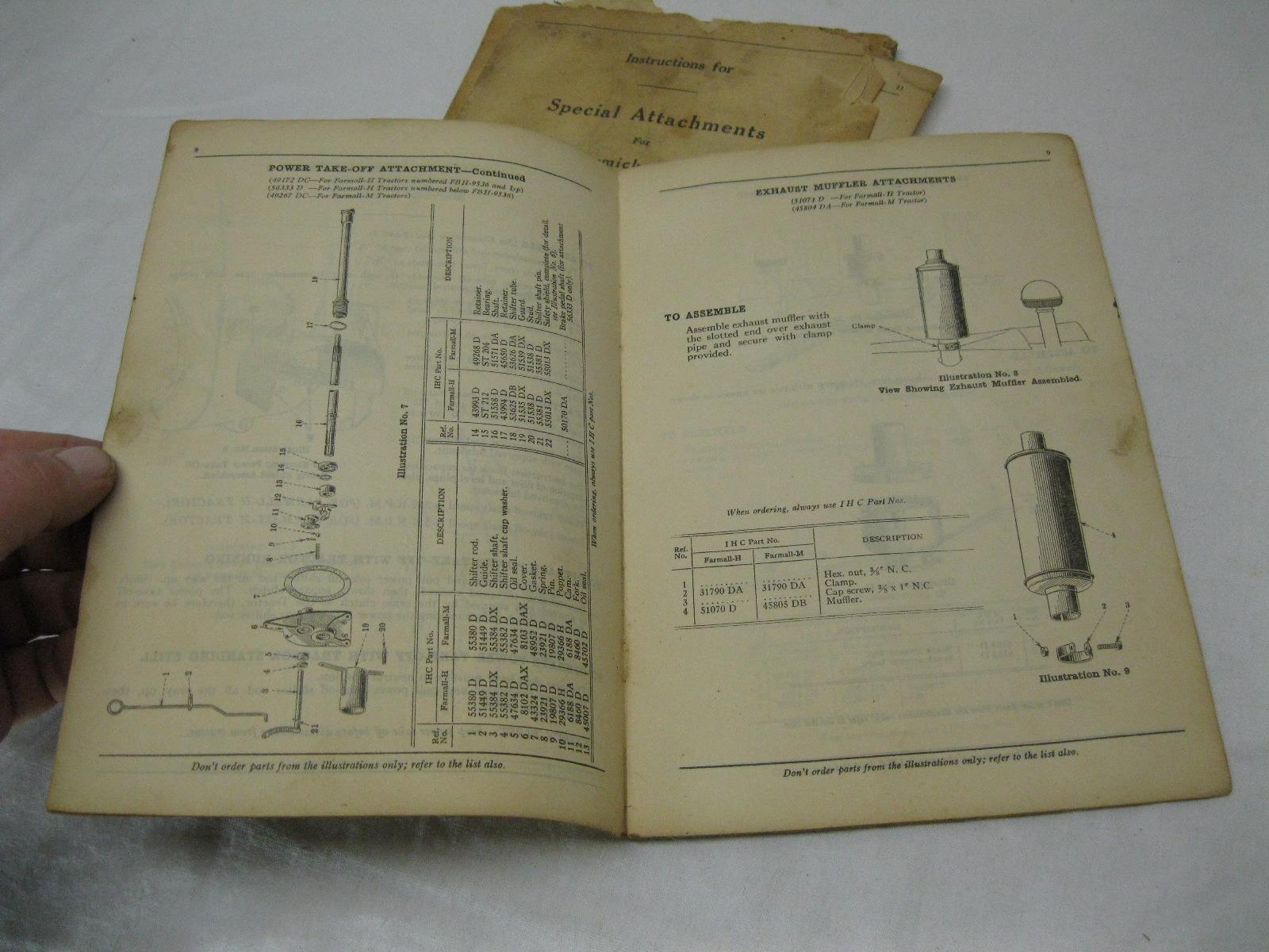 Original 1940 McCORMICK DEERING Instruction Manual FARMALL CULTIVATOR HM-221