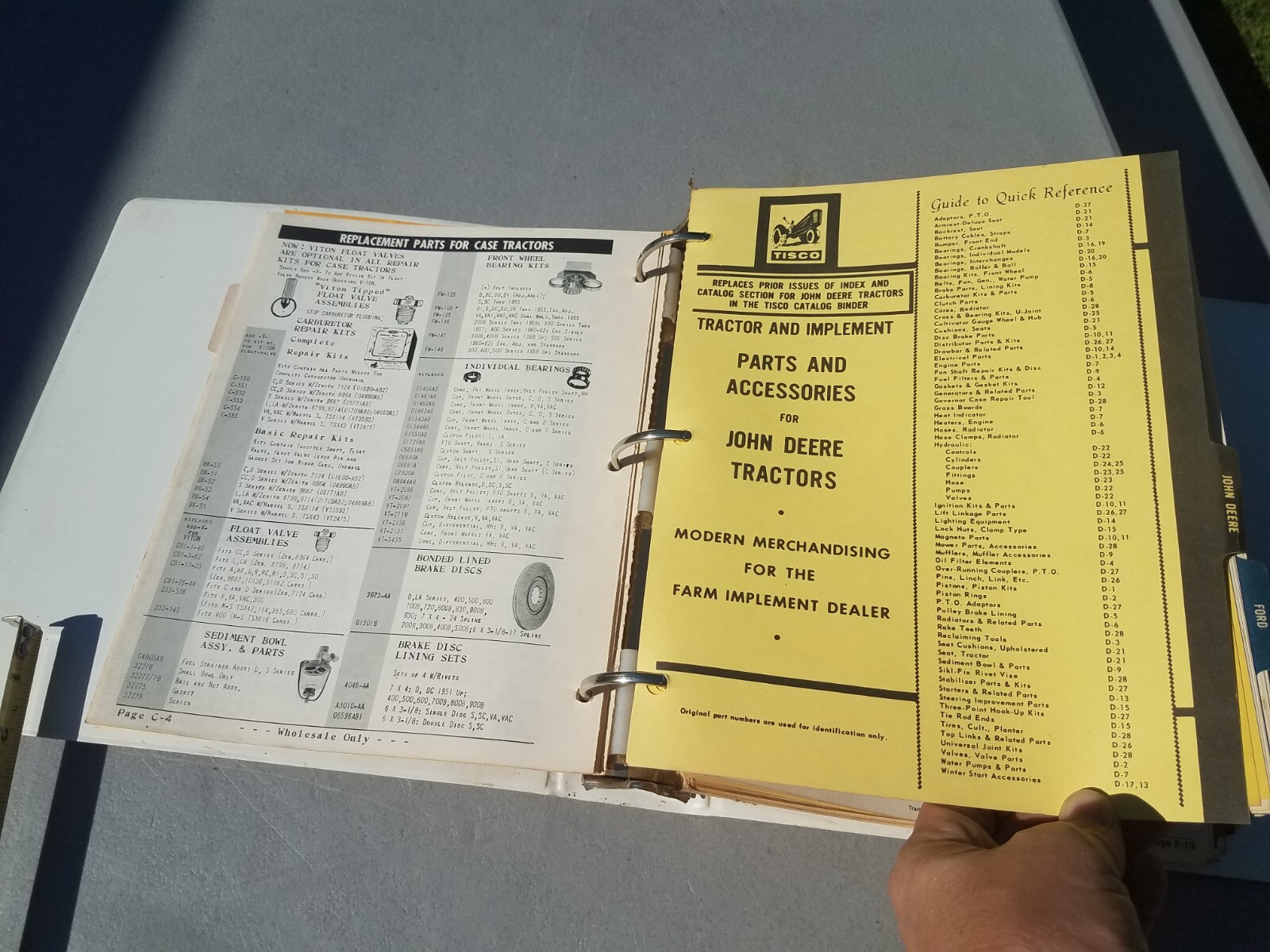 1970s Tractor Implement Supply Co. Parts Book John Deere Ford Allis Chalmers IH