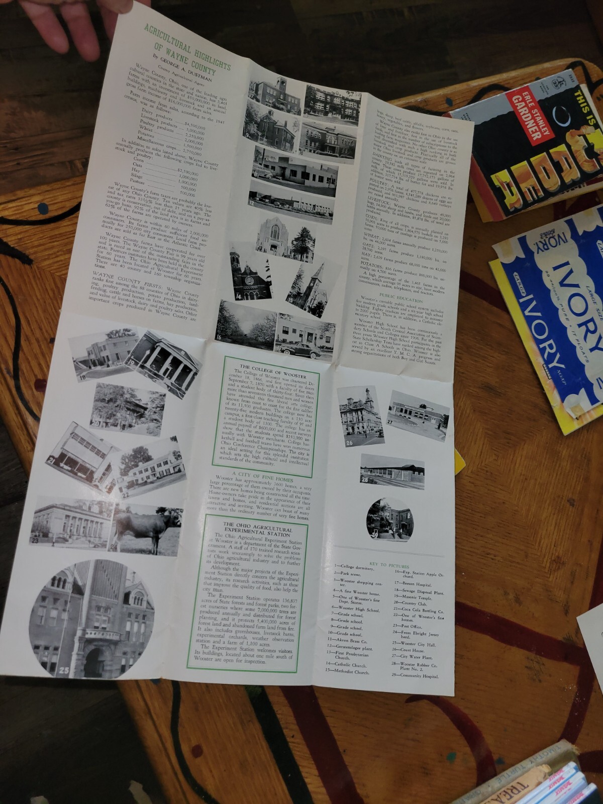 Antique Brochure Wooster Wayne County Ohio fine homes map lot 2