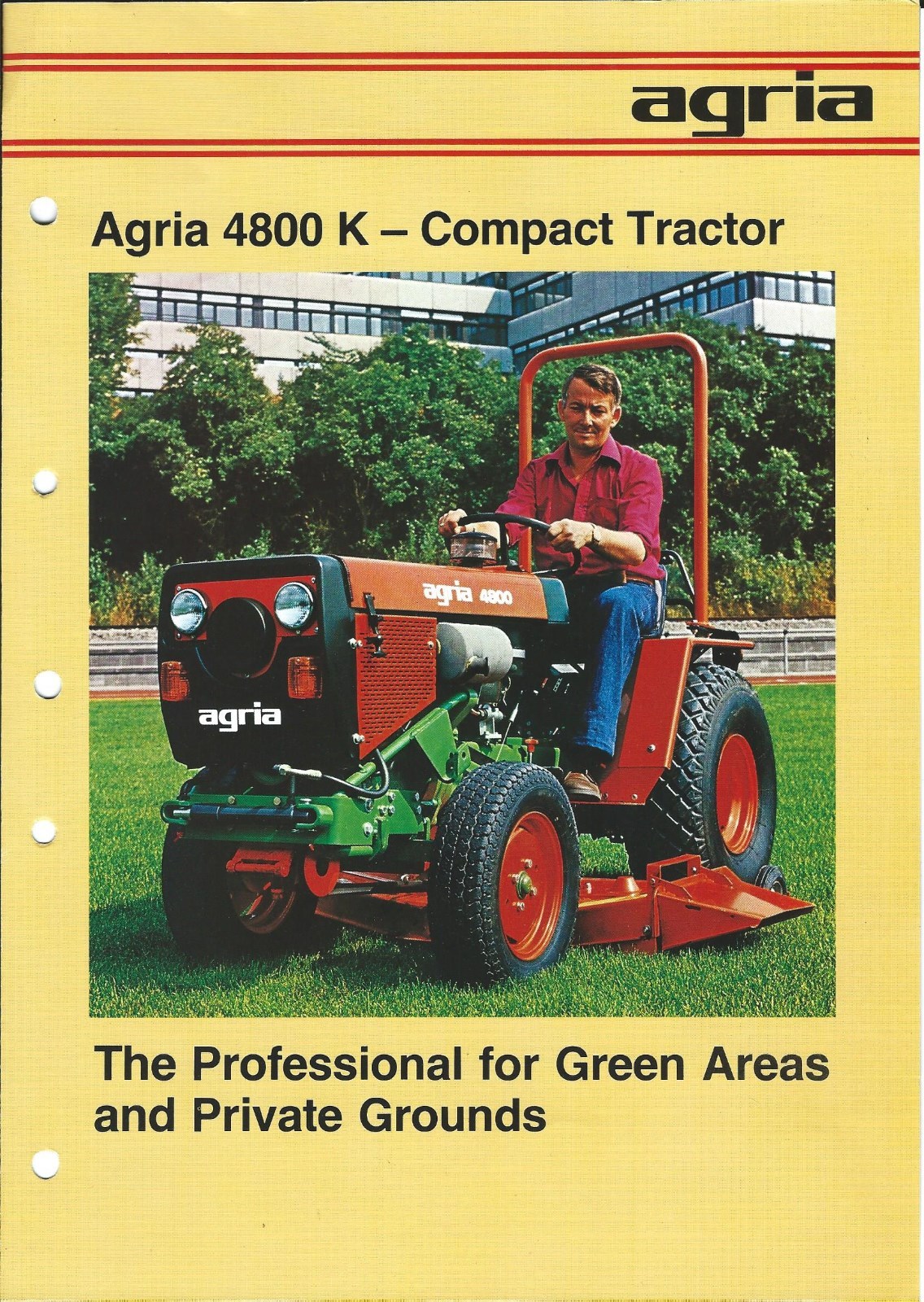 Equipment Brochure – Agria – 4800 K – Compact Tractor – Farm – c1982 (E3347)