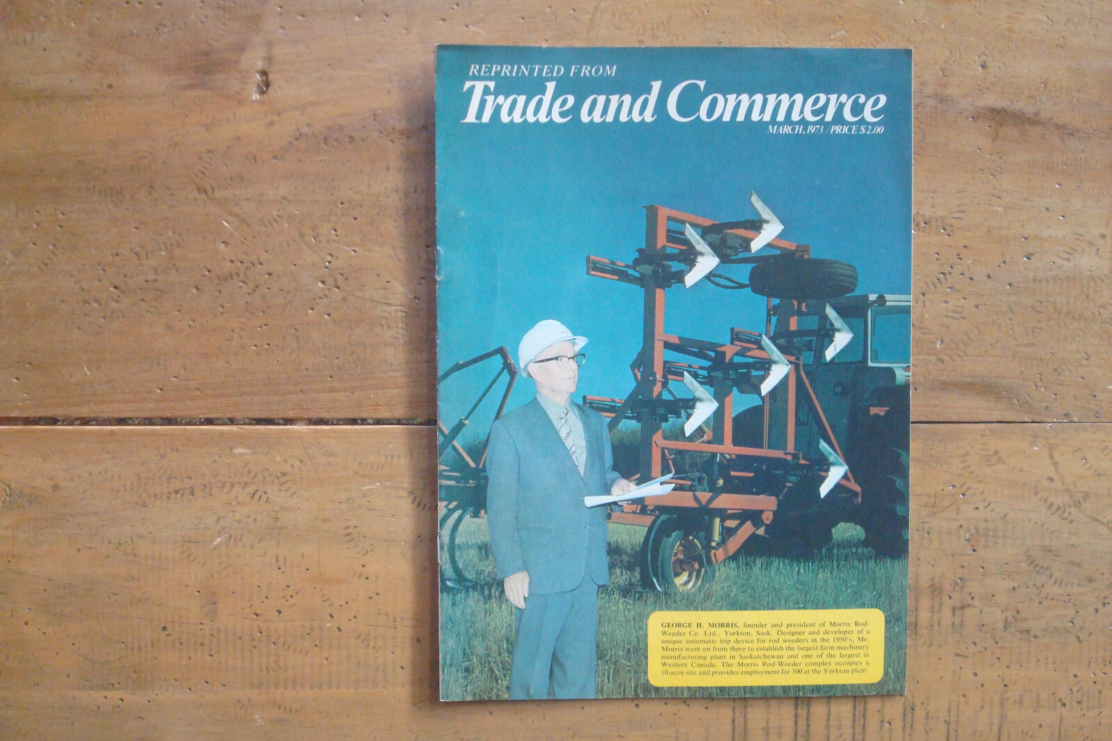 1973 Morris Manufacturing Brochure. Reprinted from Trade & Commerce Magazine