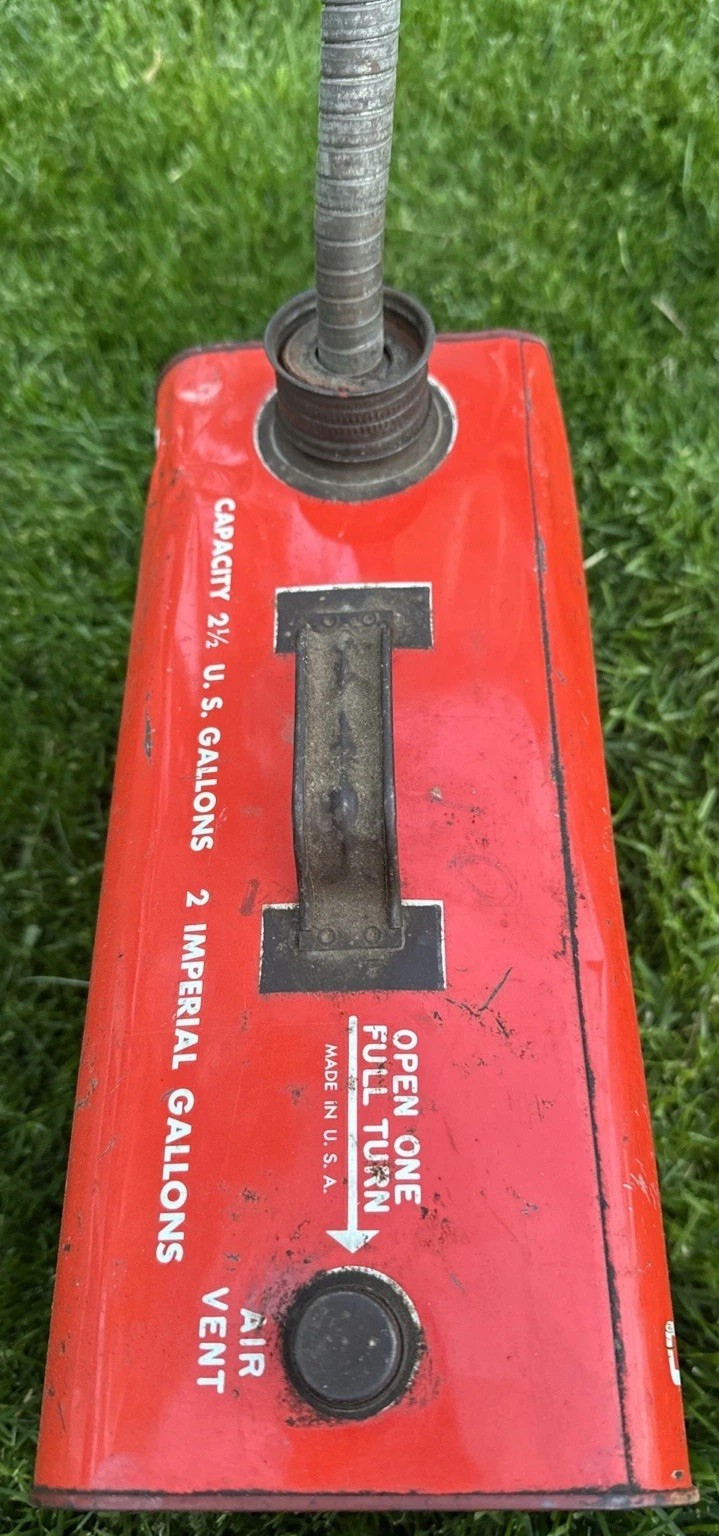 Vintage Jacobsen Metal Fuel Gas Gasoline 2-1/2 Gallon Tank Can Power Mowers