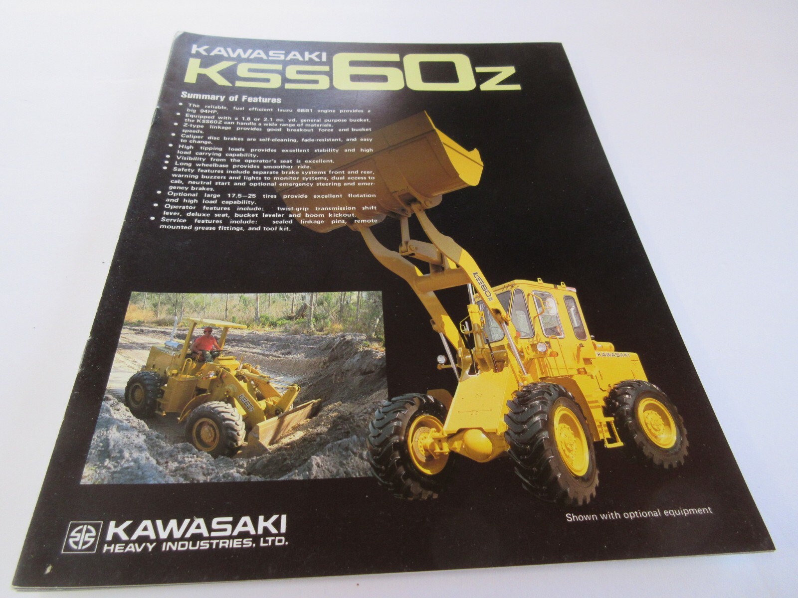 Kawasaki KSS60Z Wheel Loader Sales Brochure 8 Page
