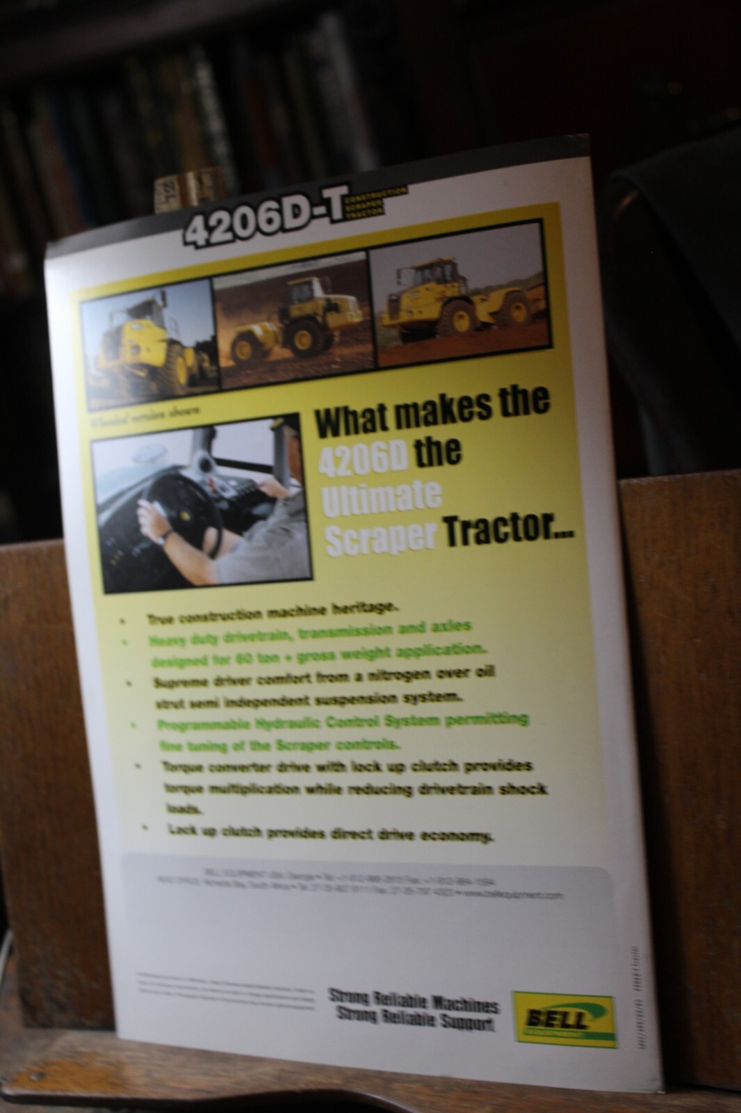 Vintage Brochure Bell 4206D-T Construction Scraper Tractor