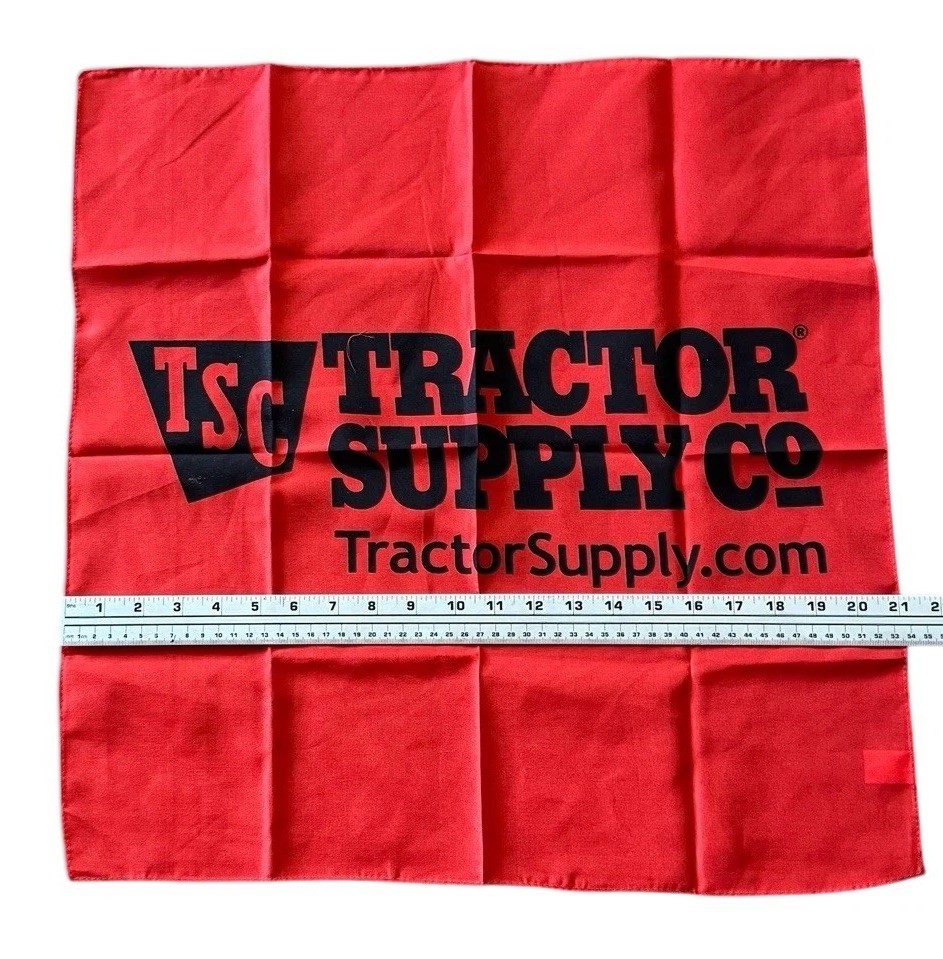 TSC Tractor Supply Company Bandana Western Square Scarf Advertising Promo Farm