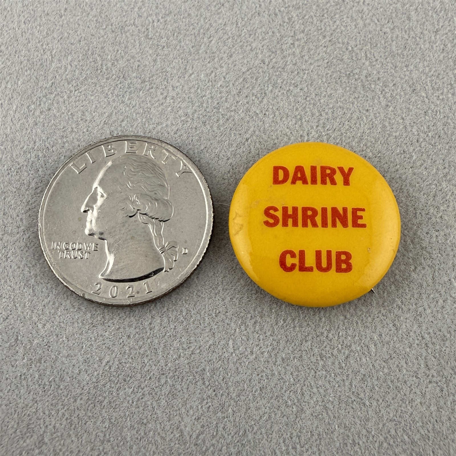 Vintage 1950s Era Dairy Shrine Club Dairy Industry 7/8″ Pinback Button #62017