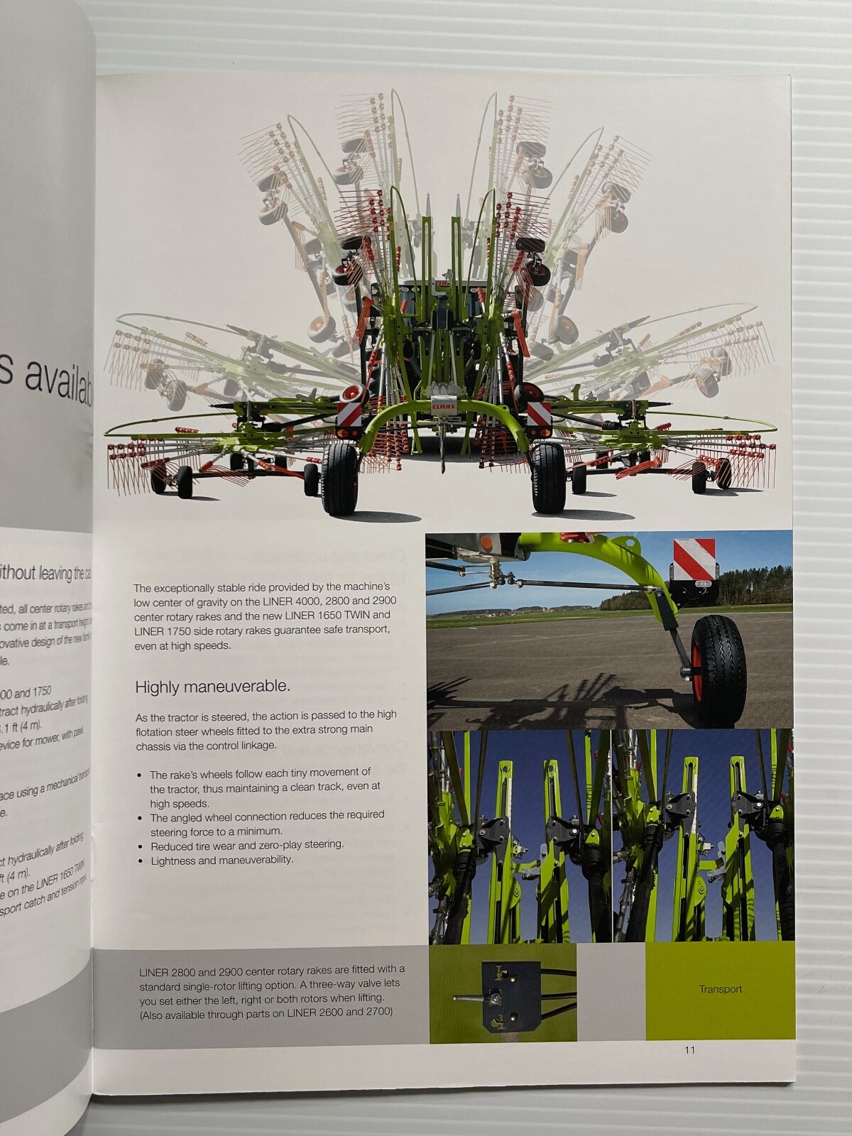 CLAAS Liner Rakes Sales Brochure *2010* (Showroom Sales Book) *1650 – 750 Twin*