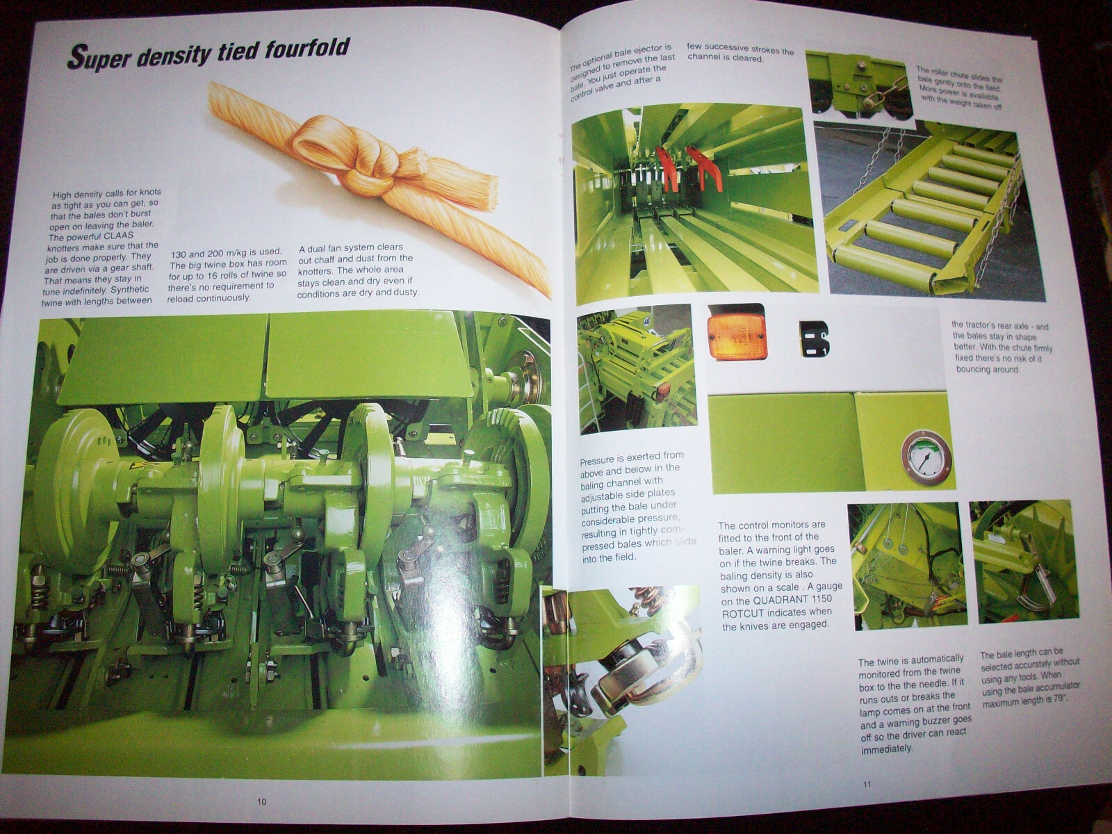 Claas Square Hay Baler Advertising Brochure Quadrant 1150 1150 Roto Cut