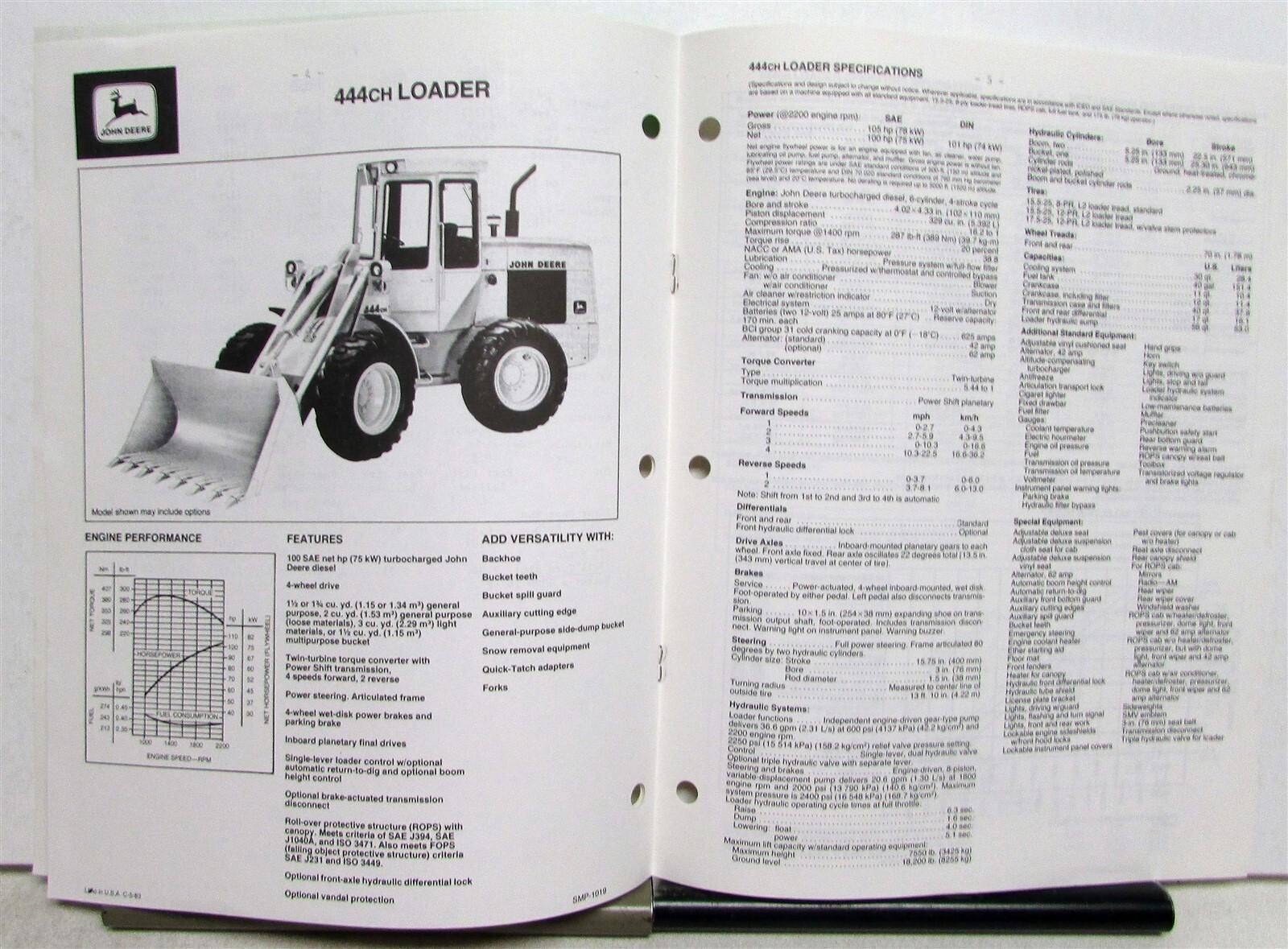 1984 Caterpillar Wheel Loaders Specs Construction Competitive Information PRELIM