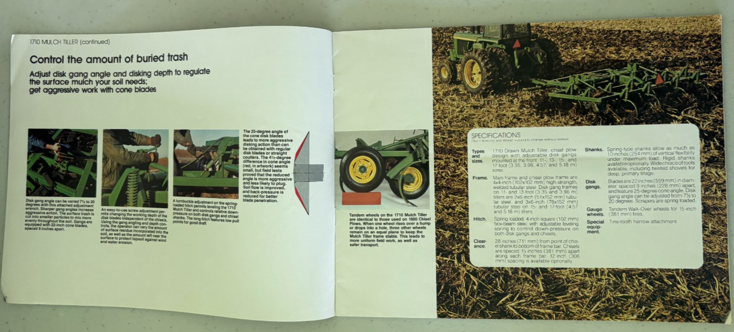 John Deere Drawn & Mounted Chisel Plows For 1976 Brochure DCPA26