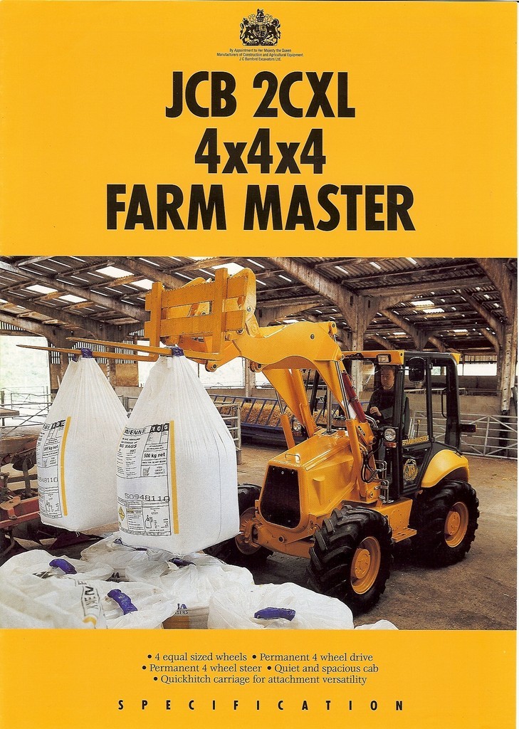 Farm Tractor Brochure – JCB – 2CXL – 4X4X4 Farm Master – 1995 (FB55)