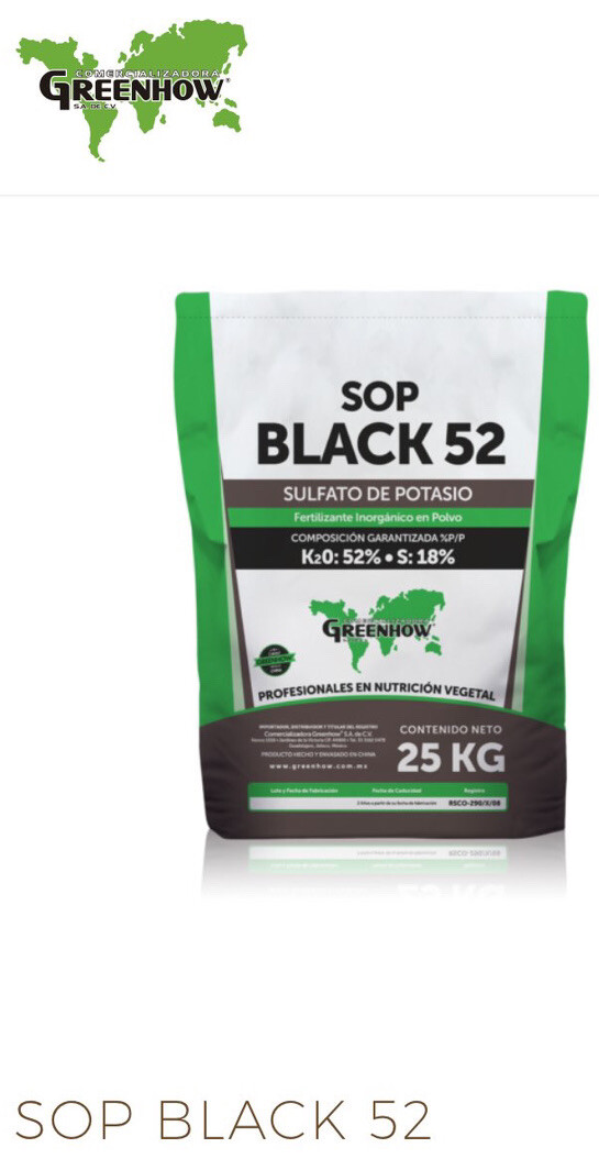 SOP BLACK 52, 25KG BAG