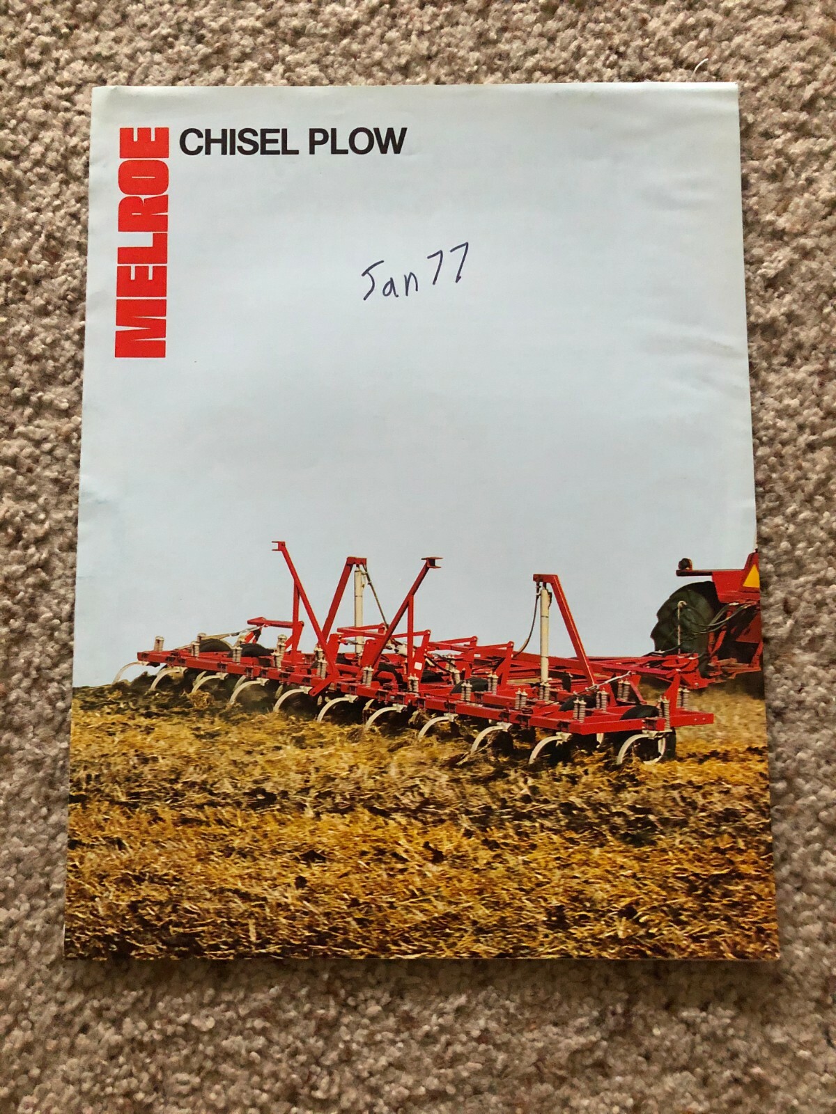 1977 Melroe Chisel plow, original sales literature.