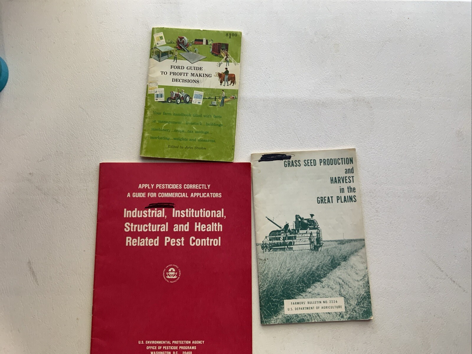 Vintage Farming Books Ford Farm Handbook, Grass Seed Production, Pest Control