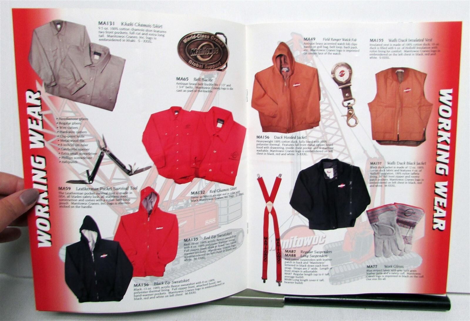 1998 Manitowoc Promotional Premiums & Wearables Construction Sales Brochure
