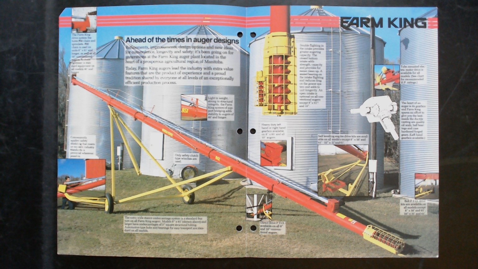 Farm King Grain Augers Brochure 7″, 8″ & 10″ Vintage Agricultural