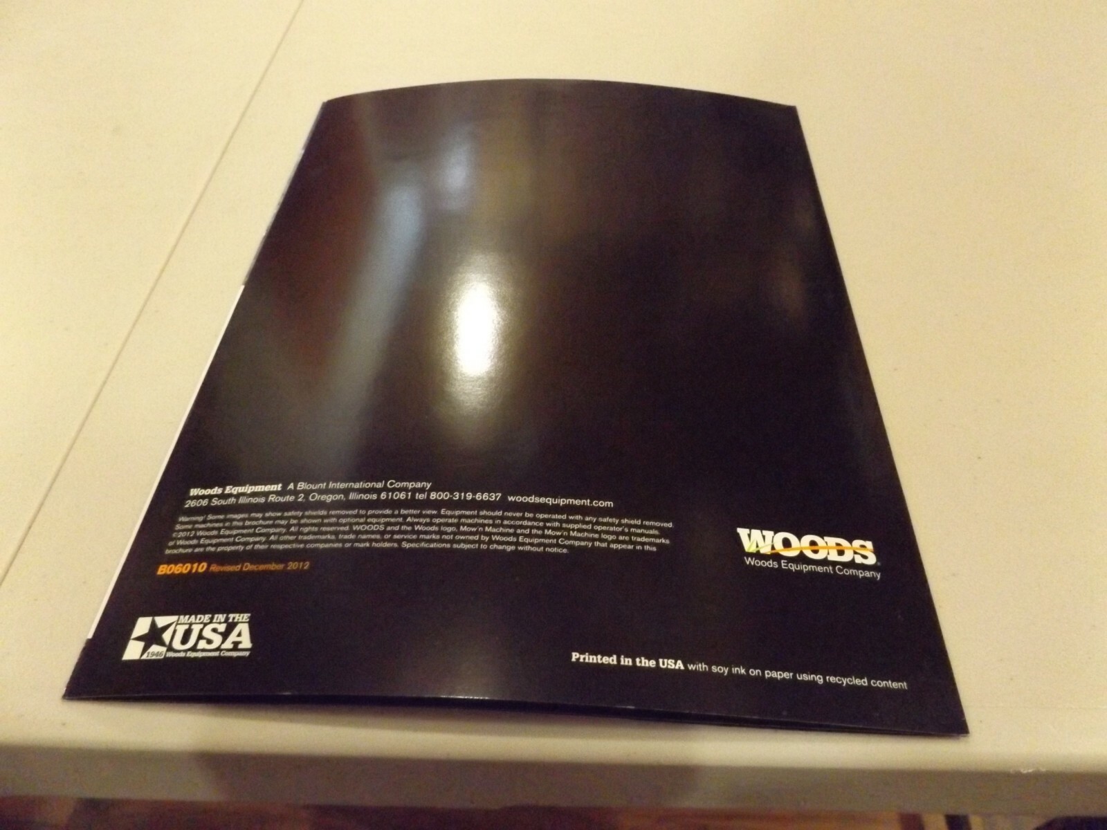 WOODS ZERO-TURN MOWERS LIT. # B06010 Revised December 2012