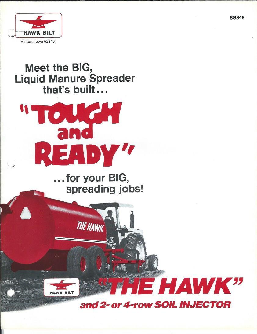 Farm Equipment Brochure – Hawk Bilt – 2200 3200 – Spreader – 2 items (F3467)