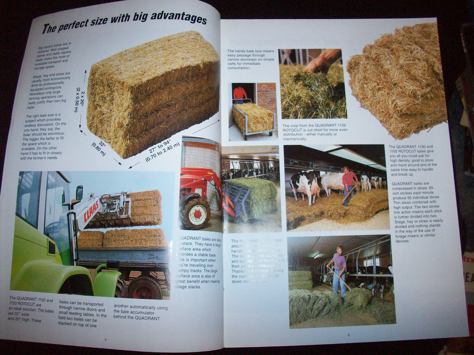 Claas Square Hay Baler Advertising Brochure Quadrant 1150 1150 Roto Cut