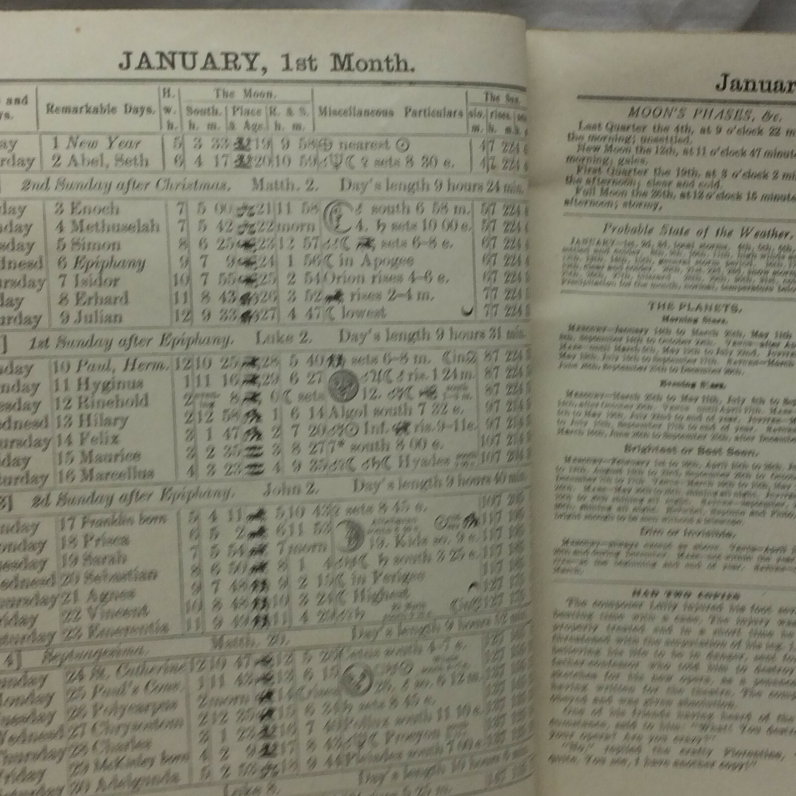 Vintage 1937 John Baer’s Sons Lancaster PA Agricultural Almanac