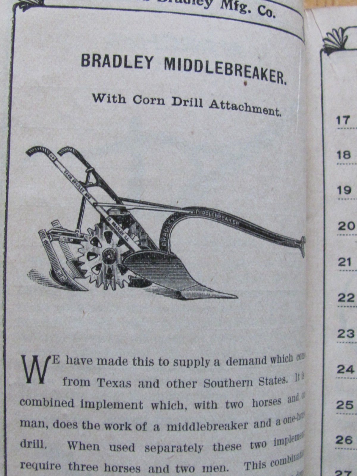 1902 POCKET BOOK BRADLEY MFG CO FARM & GARDEN PLOW CATALOG STYLE