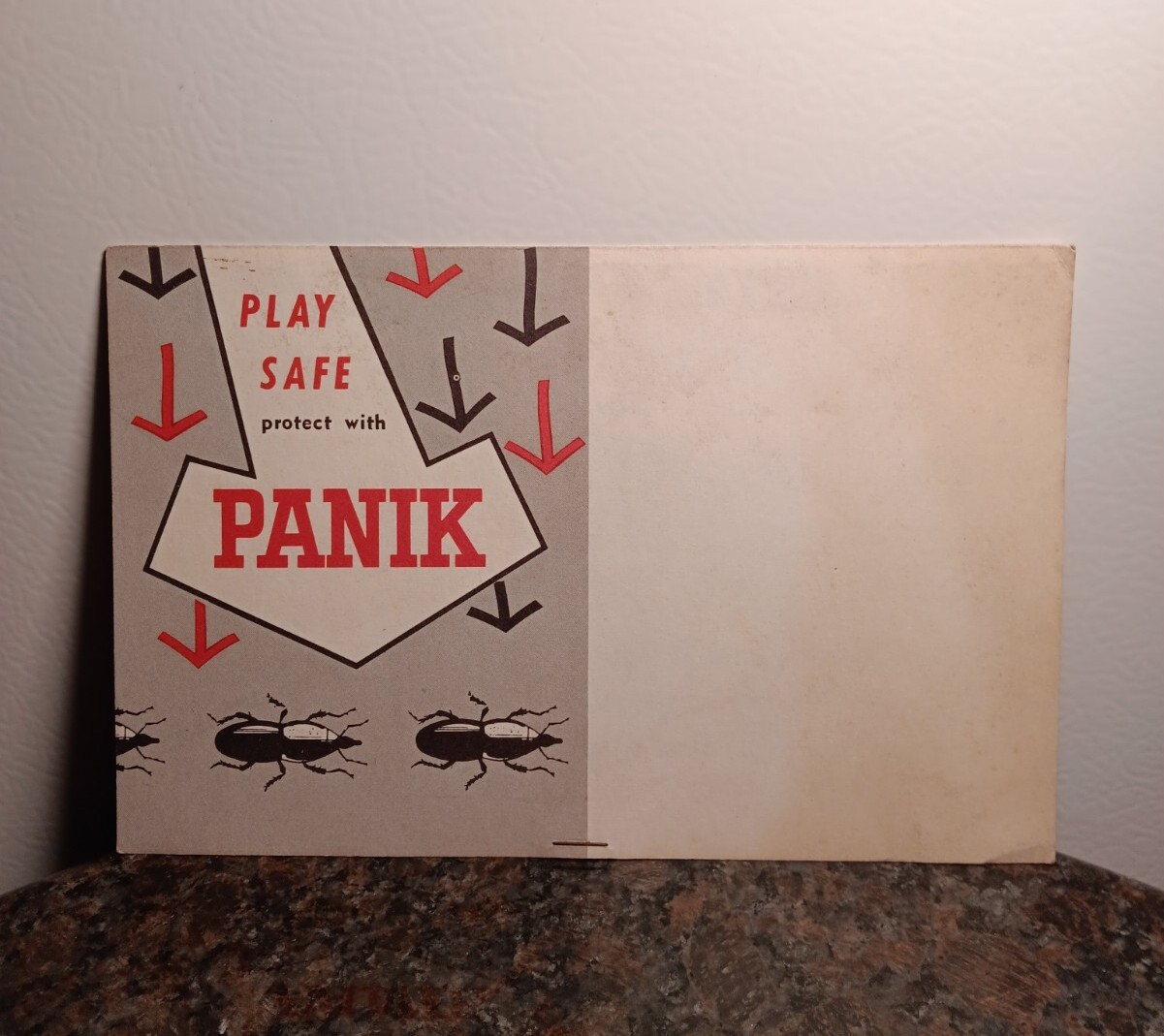 Rare Vintage 1940s “PANIK” Grain Fumigant Advertising Instructions Pamphlet