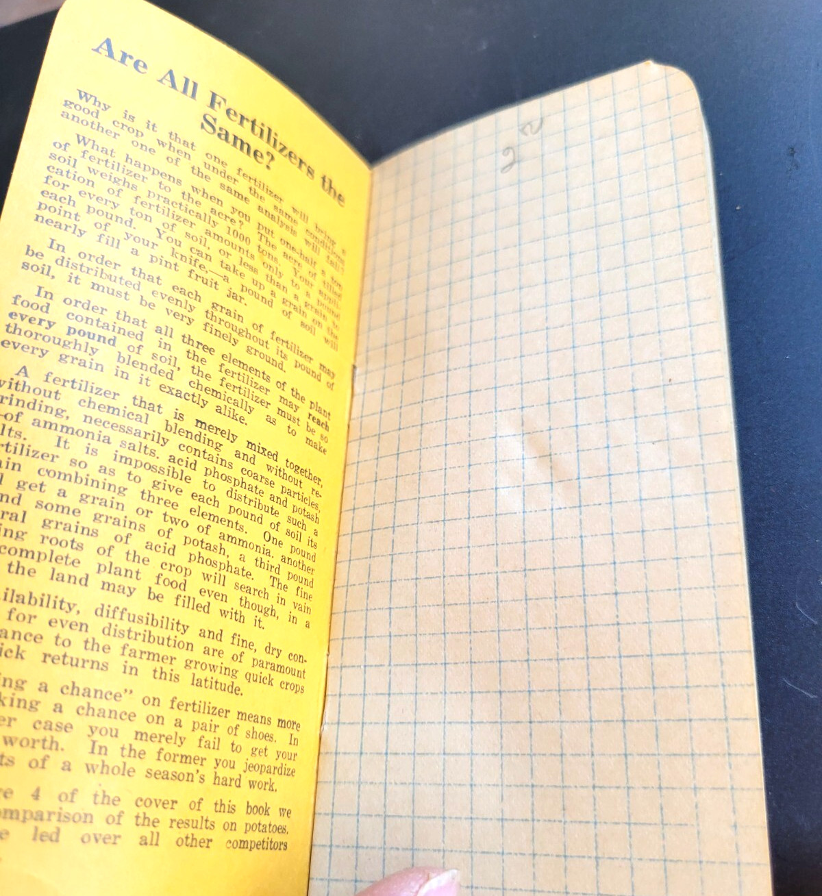 ANTIQUE BOWKER’S FERTILIZERS POCKET CALENDAR NOTEBOOK WITH 1923/1924 CALENDARS