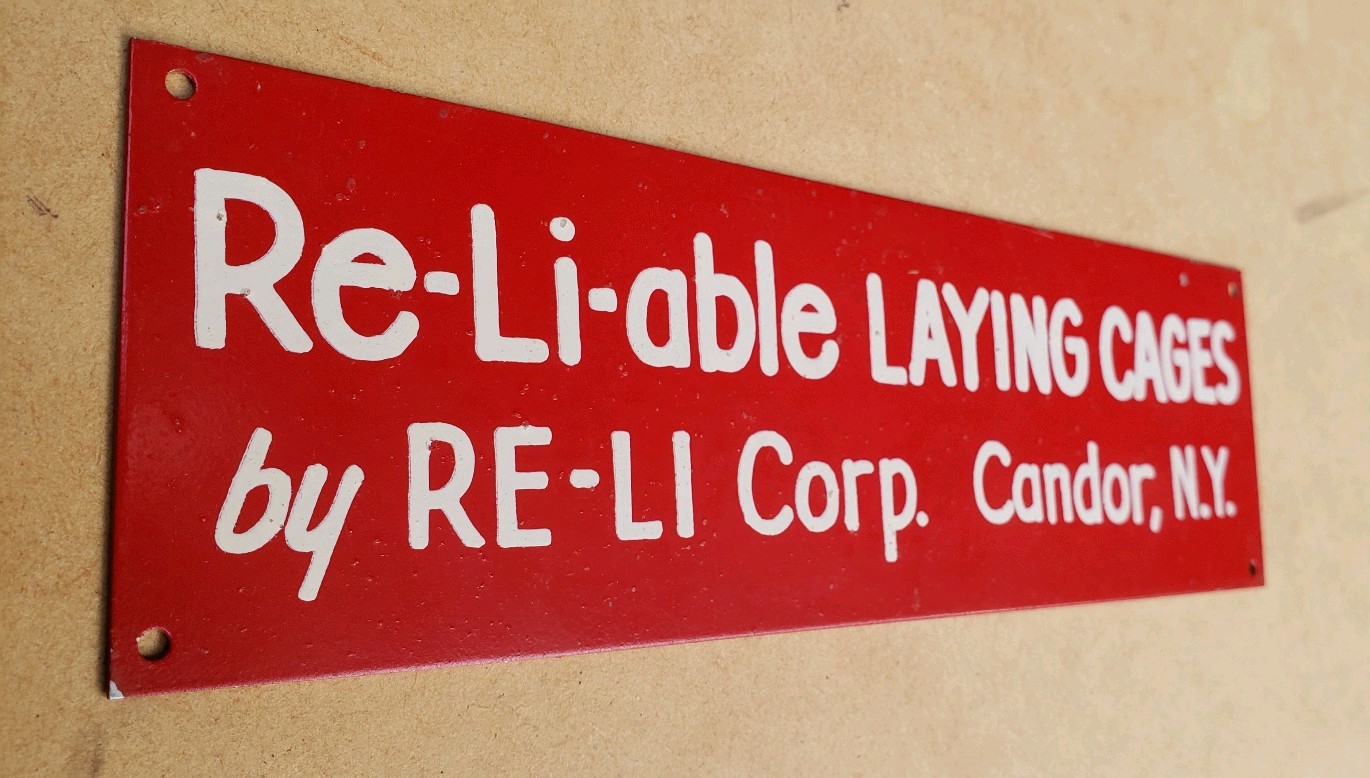 Vintage Metal Signs Candor NY Farm RE-LI Corp Advertising Farming Agriculture