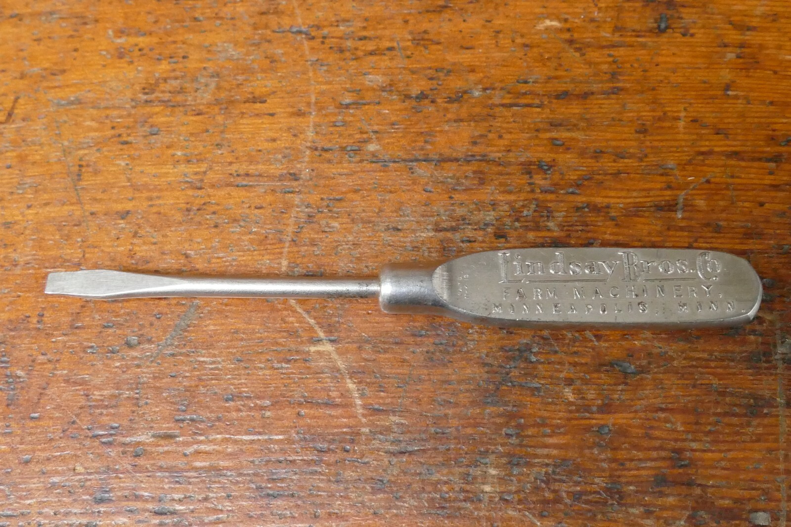 Vintage Lindsay Bros Co Farm Machinery Advertising Screwdriver Minneapolis MN