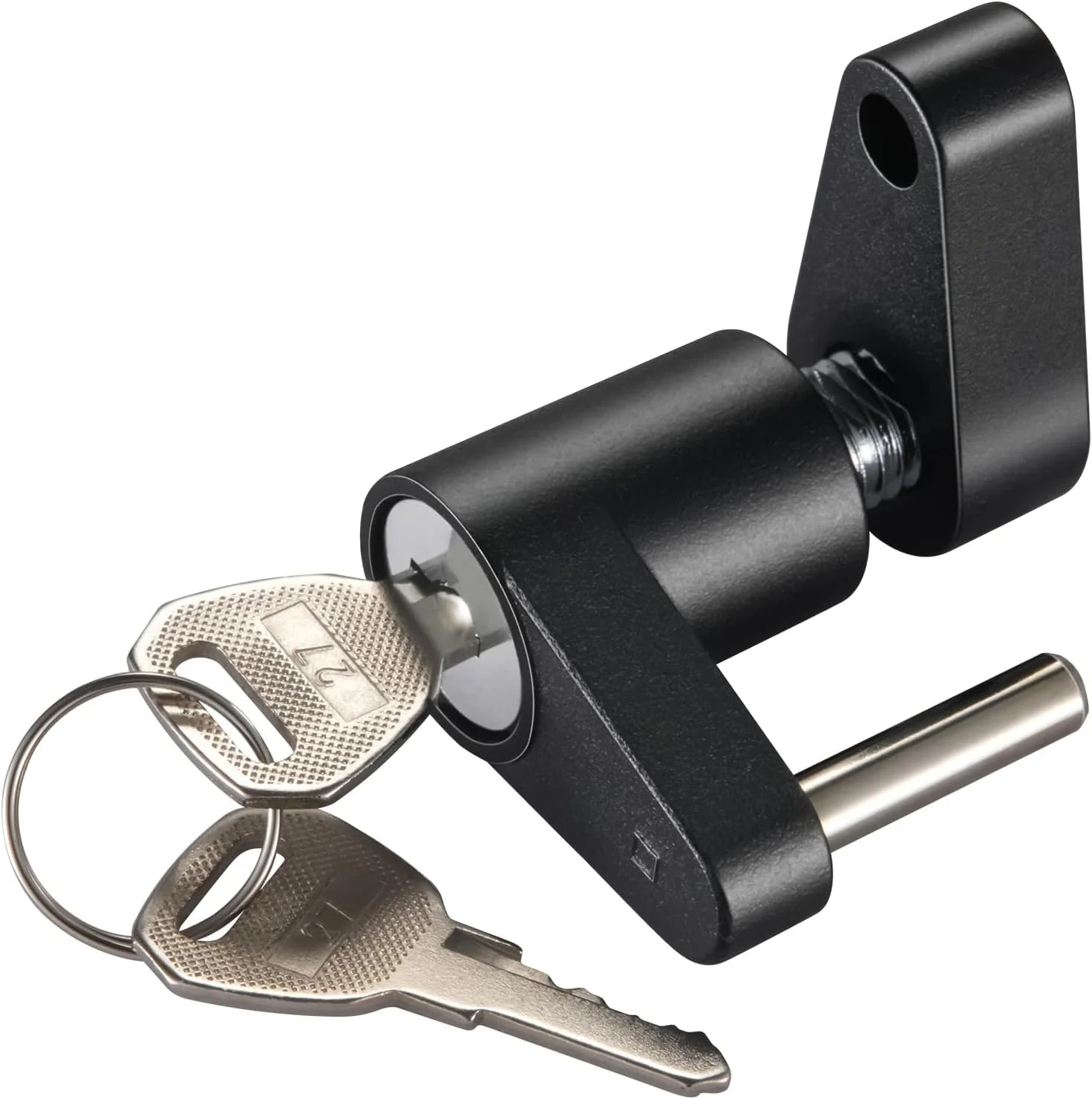 CZC AUTO Black Trailer Hitch Coupler Lock, Dia 1/4 Inch, 3/4 Inch Span for Tow B
