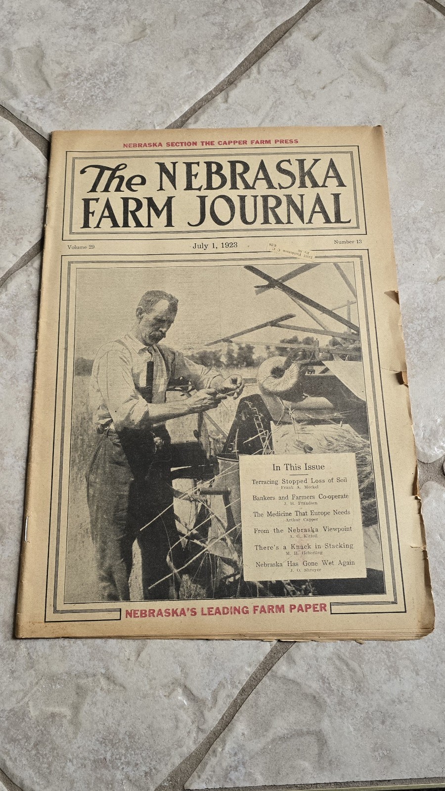 14 Lot/Rare 1923-1924 Nebraska Farm Journals-Capper Farm Press-Vintage Color Art