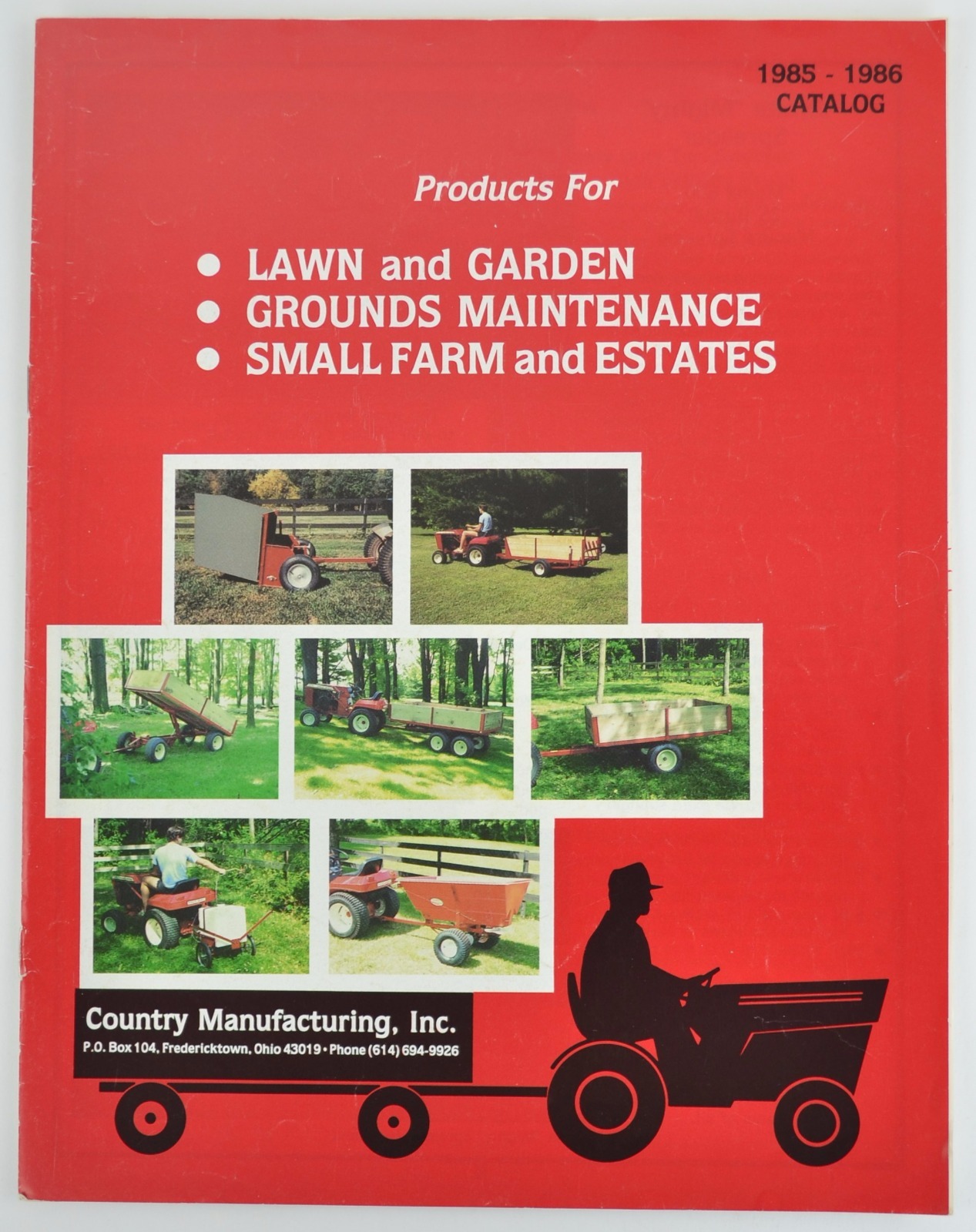 1985-1986 Country Manufacturing Lawn Mower Garden Farm Horse Barn Dealer Catalog
