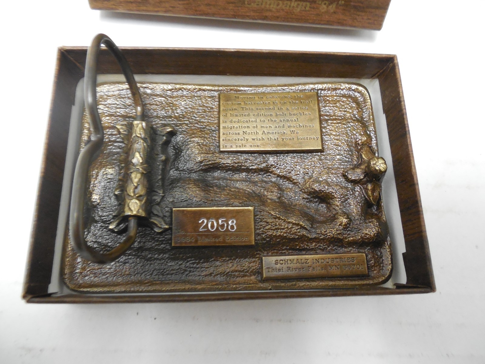 1984 Custom Harvesters Campaign Belt Buckle Ltd Ed.