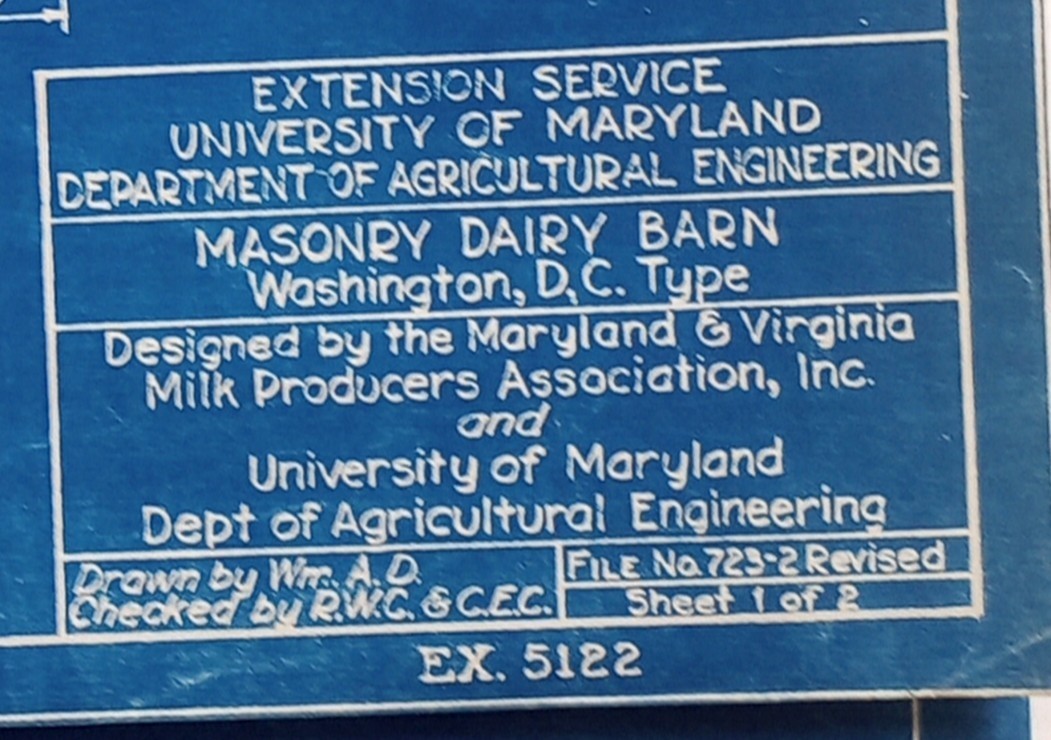 1940′-50’s Dairy Barn And Dairy Houses Actual Blue Prints 2 Houses & Both Barn