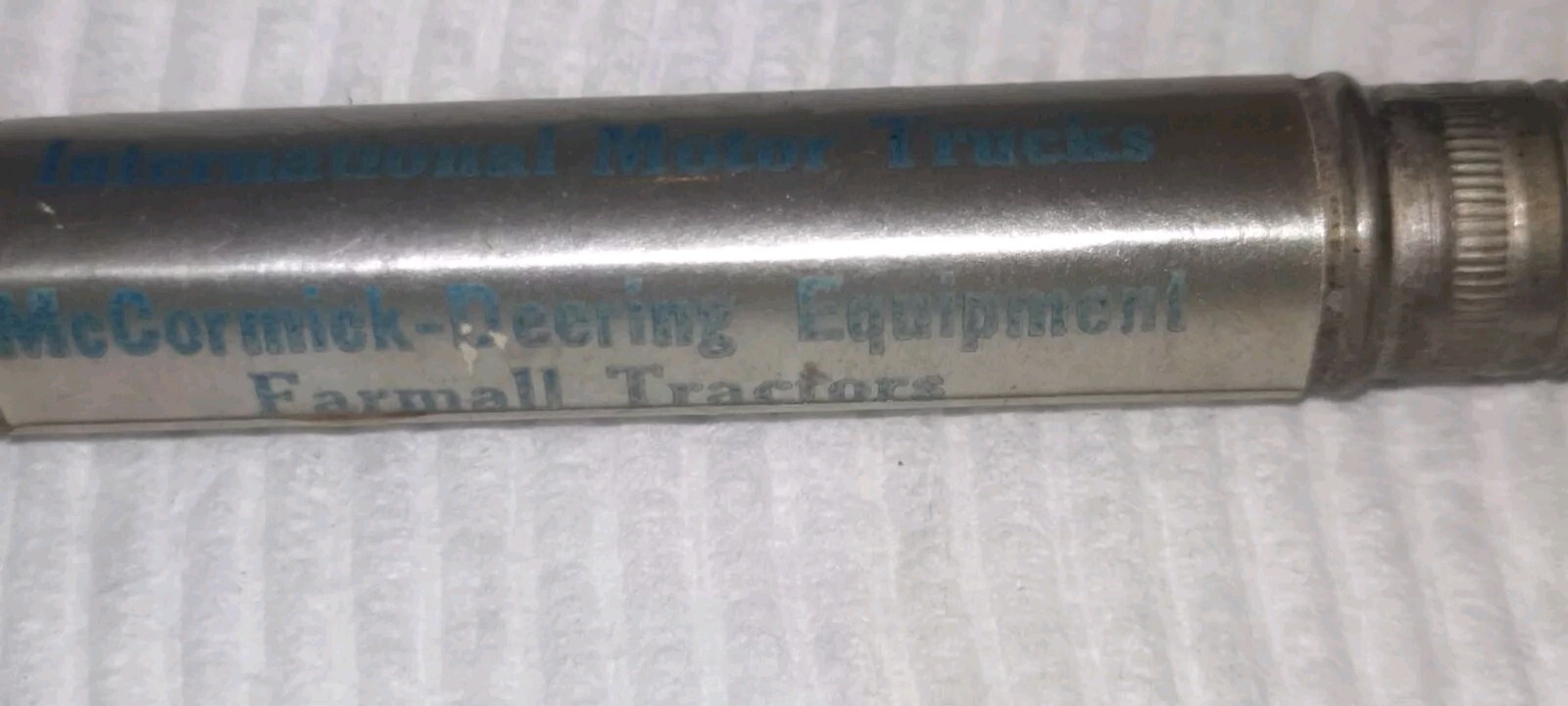 “McCORMICK-DEERING EQUIP-FARMALL TRACTORS*Stowe Truck Co*Marietta, Ohio” Pencil