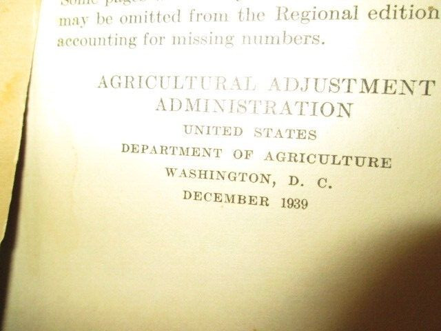 1939 US Dept. of Agriculture North Central Division Pamphlet